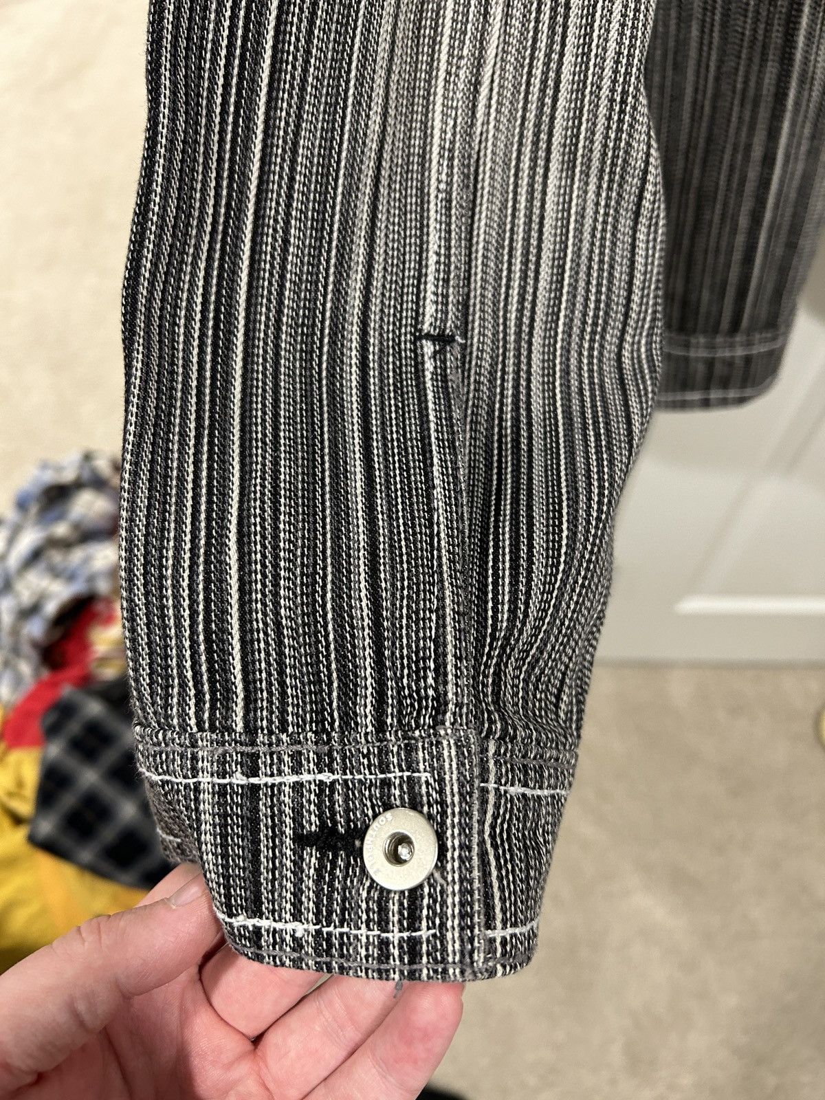 Southpole × Vintage Vintage Y2K Southpole Stripe Pattern Zip Up Denim Jacket Size US XL / EU 56 / 4 - 4 Thumbnail