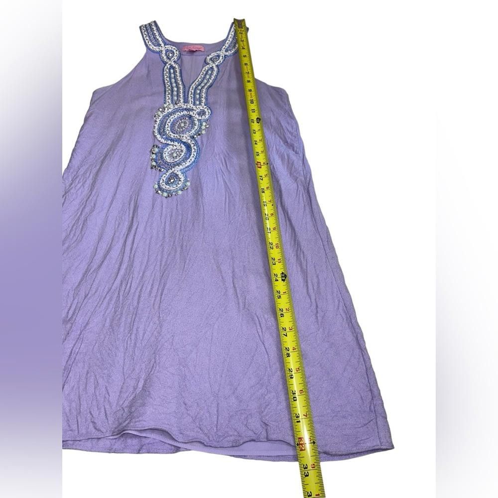 Designer Lilly Pulitzer l Valli Soft Shift Beaded Lilac Dress XXS Size XXS / US 00 / IT 34 - 6 Thumbnail