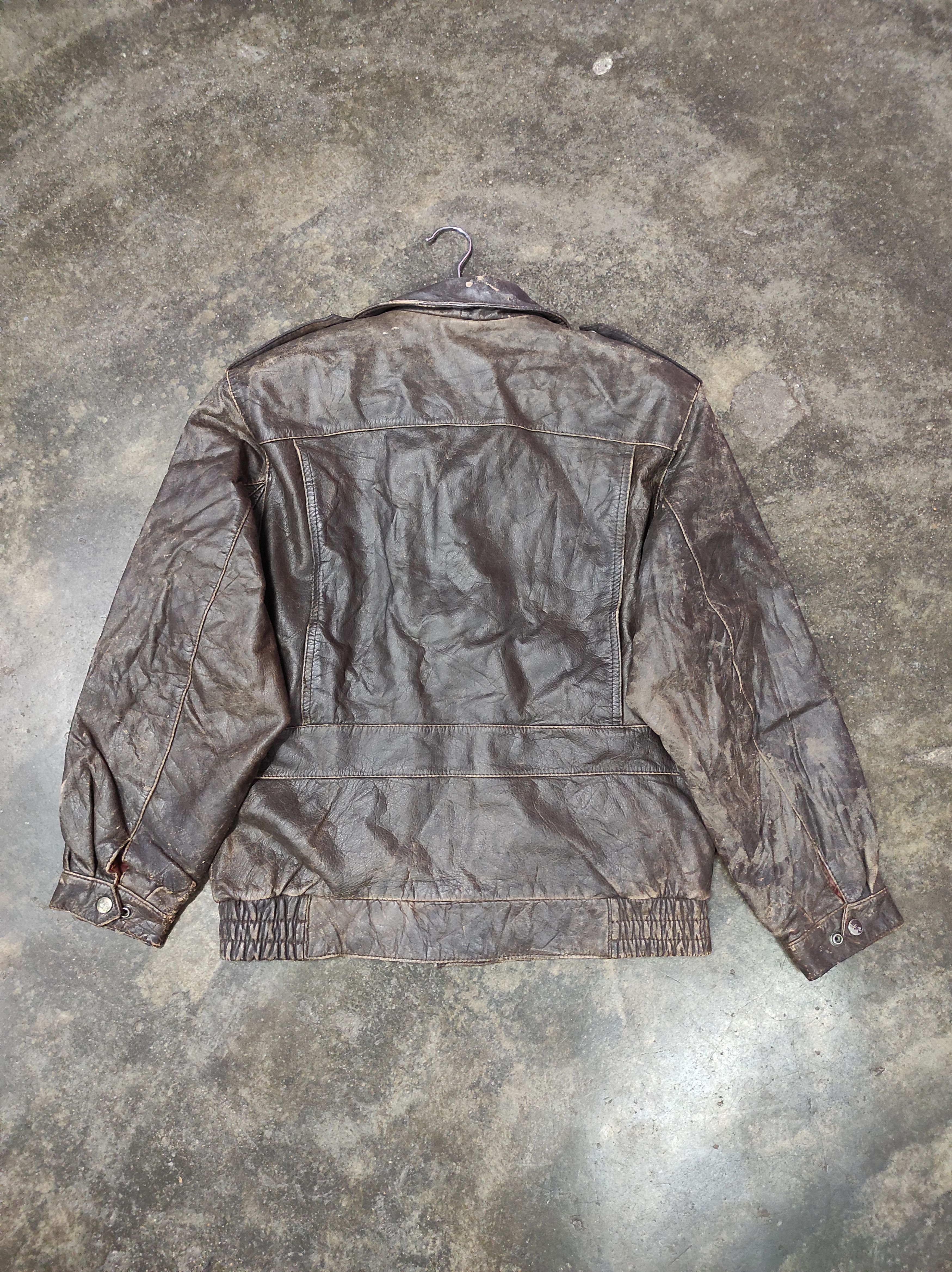 Genuine Leather × Vintage GENUINE LEATHER VTG BOMBER JACKET Size US M / EU 48-50 / 2 - 7 Thumbnail