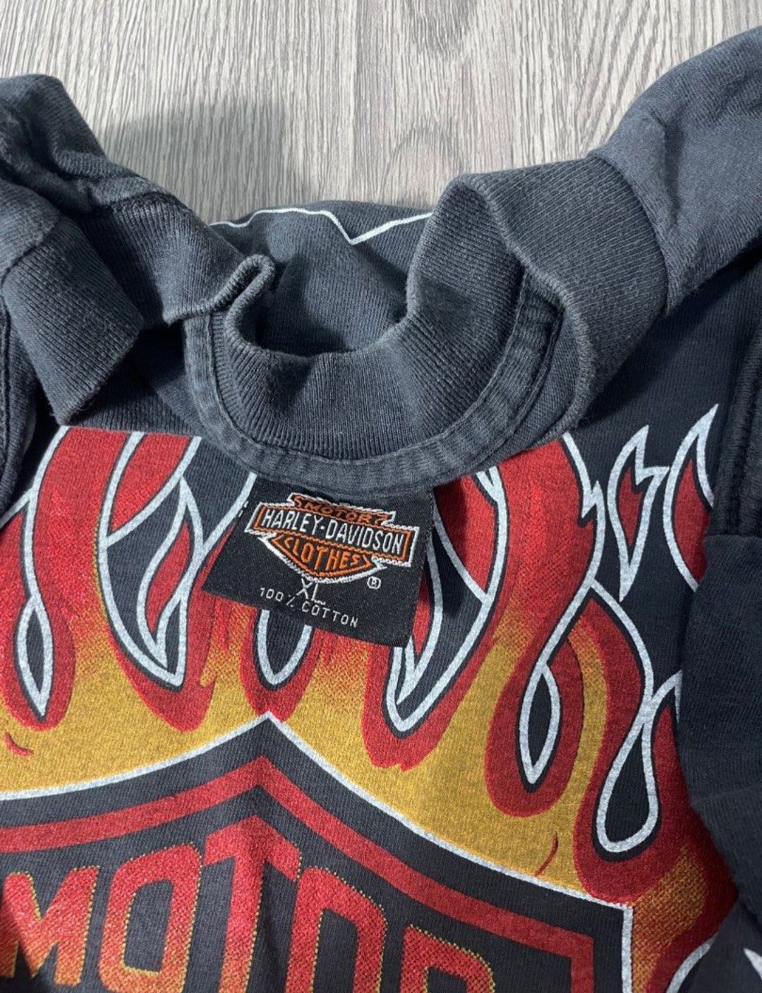 Harley Davidson Harley-Davidson red flame Big Logo Size US XL / EU 56 / 4 - 5 Thumbnail