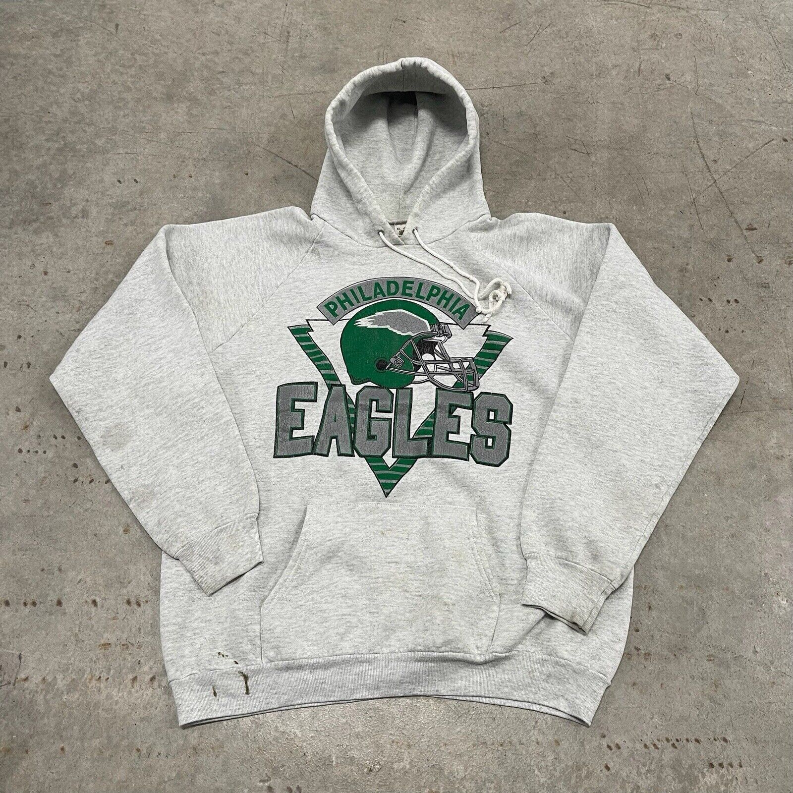 Fruit Of The Loom × NFL × Vintage Vintage 80s Philadelphia Eagles Hoodie Sweatshirt Size XL Size US XL / EU 56 / 4 - 1 Thumbnail