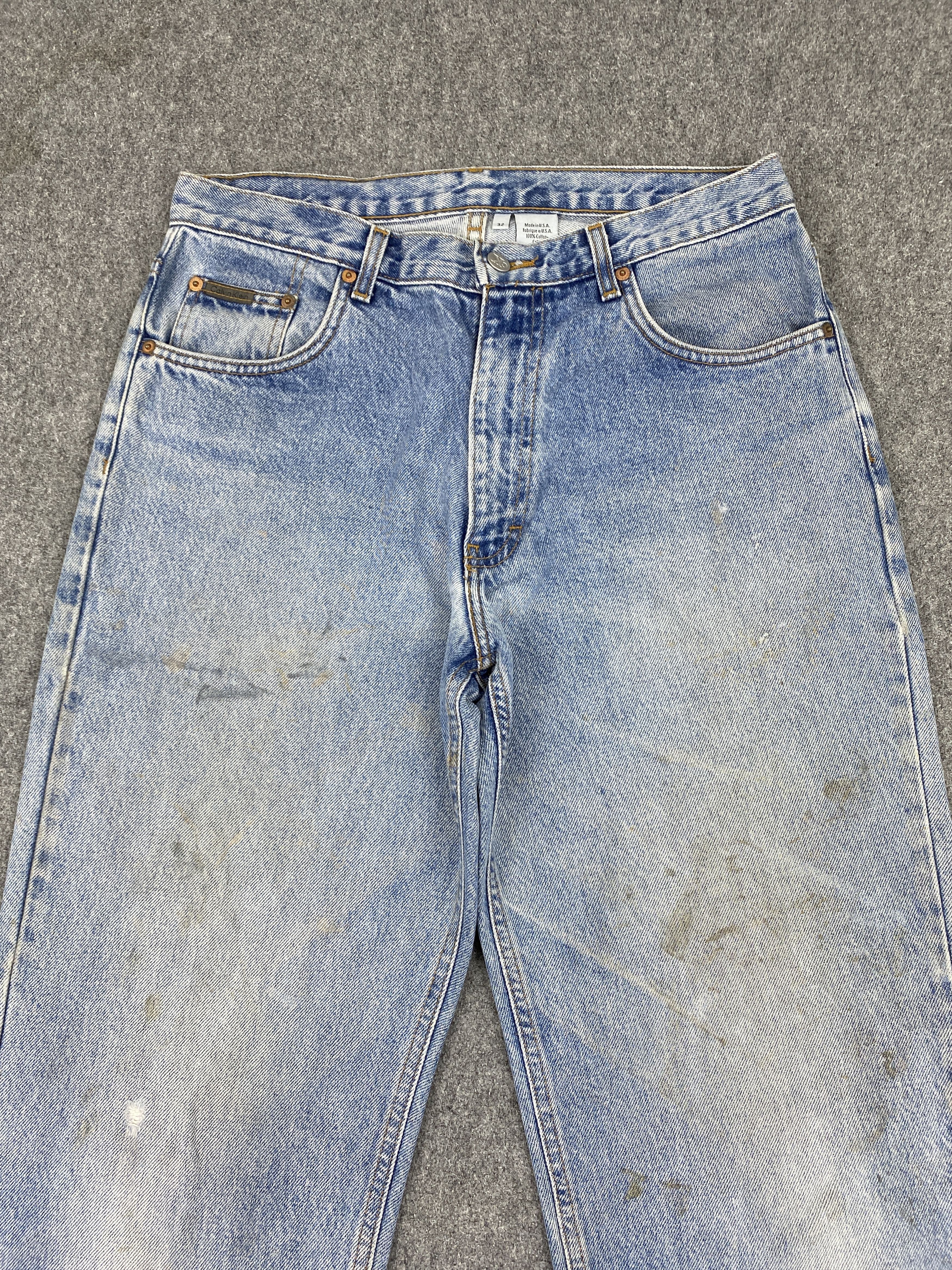 Calvin Klein Vintage Calvin Klein Made In USA Faded Blue Jeans 32x32 Size US 32 / EU 48 - 2 Thumbnail
