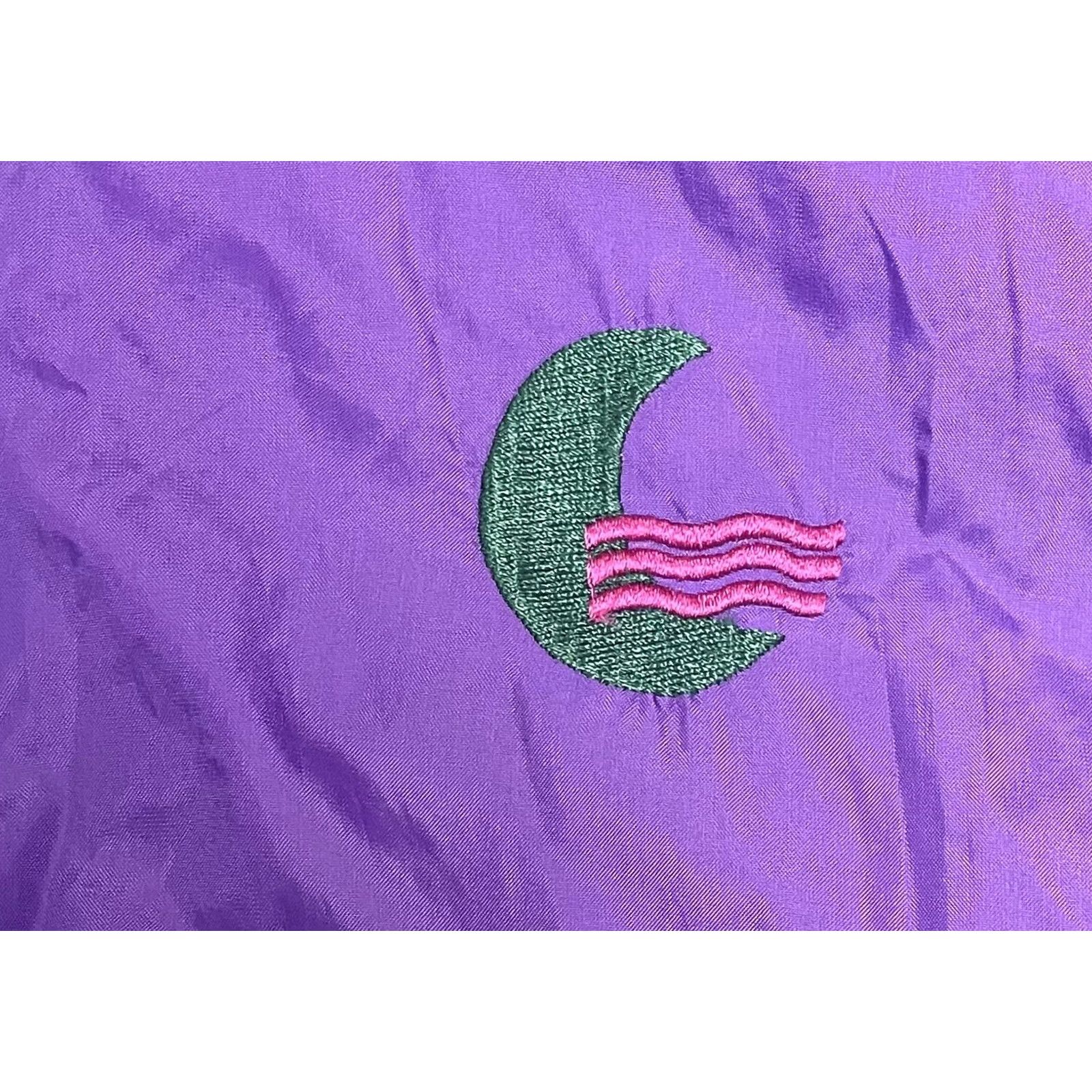 Dunbrooke VINTAGE Dunbrooke Windbreaker Jacket Womens 90s Purple Green Nylon Zip Full Zip Lightweight Mid-Length Long Sleeve Regular Size S/M Size S / US 4 / IT 40 - 4 Thumbnail
