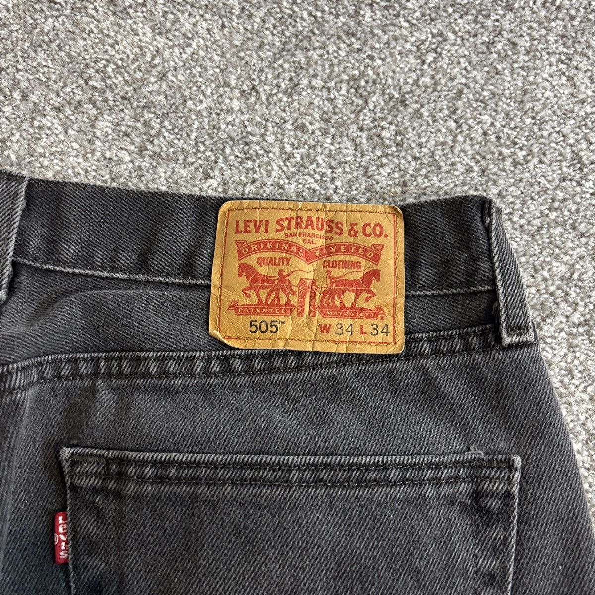 Affliction × Levi's × Vintage Crazy Y2K Levi’s 505 Skull Affliction Style Black Rave Pants Size US 34 / EU 50 - 5 Thumbnail
