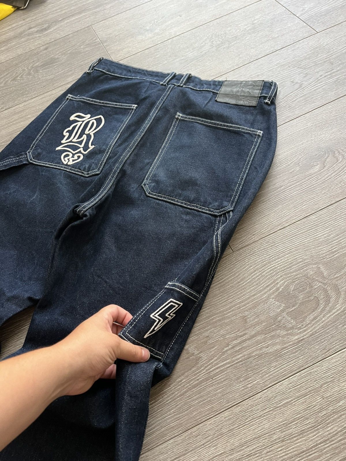 Vintage Y2K Baggy Jeans Carpenter Pants Y2K Streetwear Embroidered Size US 32 / EU 48 - 8 Thumbnail