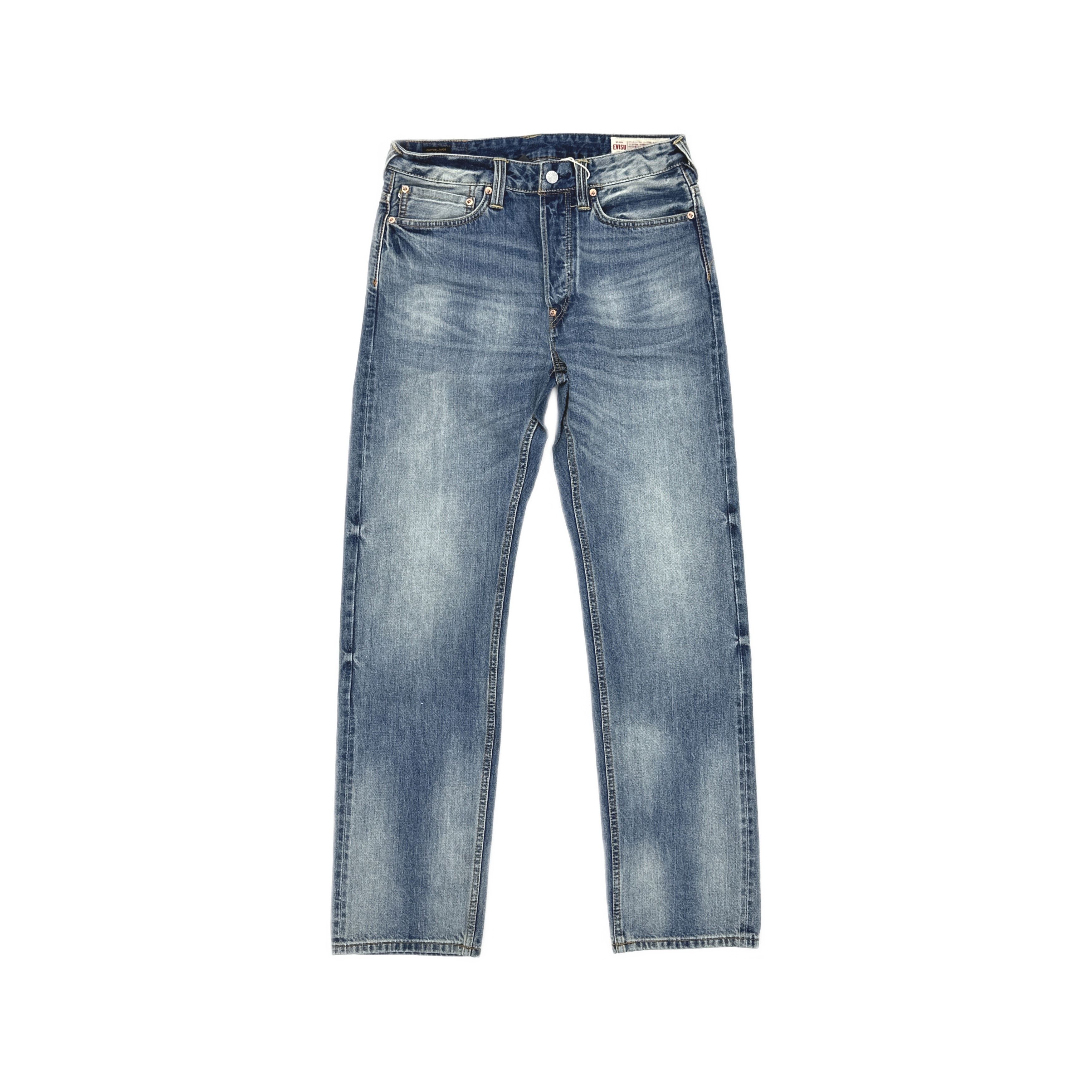 Evisu × Japanese Brand Evisu Big Logo Dark Blue Denim Jeans Size