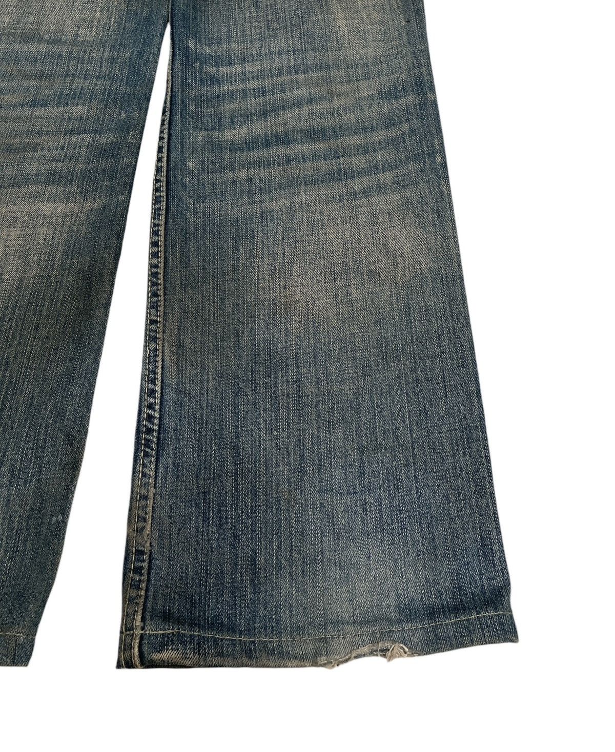 If Six Was Nine Rare Design Vintage Nicole Club Leather Pocket Jeans 1990s Size US 33 - 8 Thumbnail