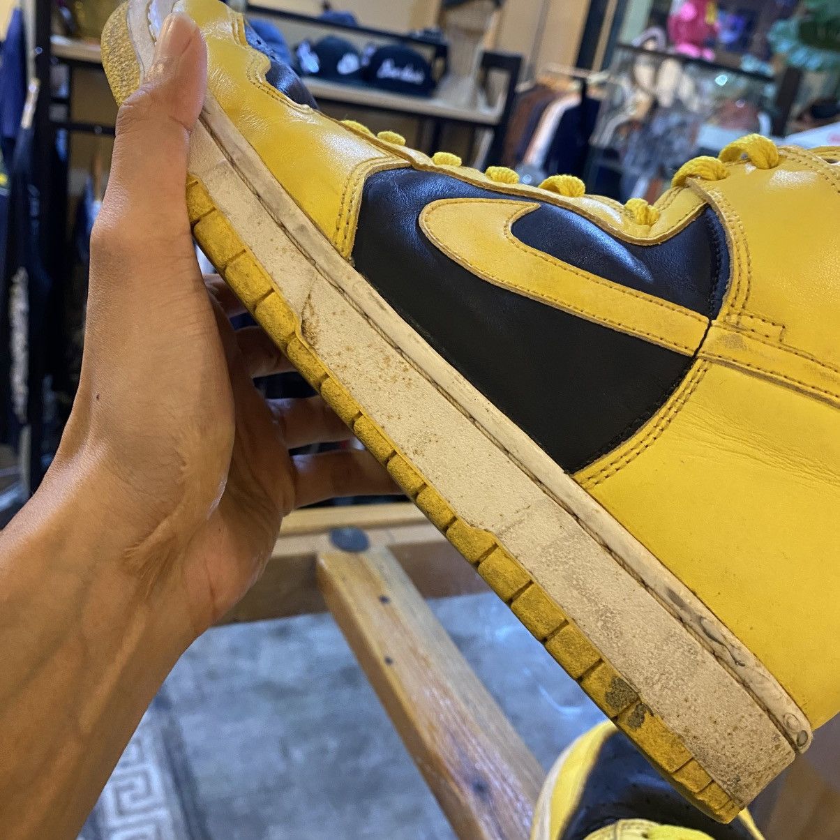 Nike ⚡️1999 NIKE DUNK HIGH LE NYC GOLDENROD MAIZE wu tang Size US 9 / EU 42 - 12 Thumbnail