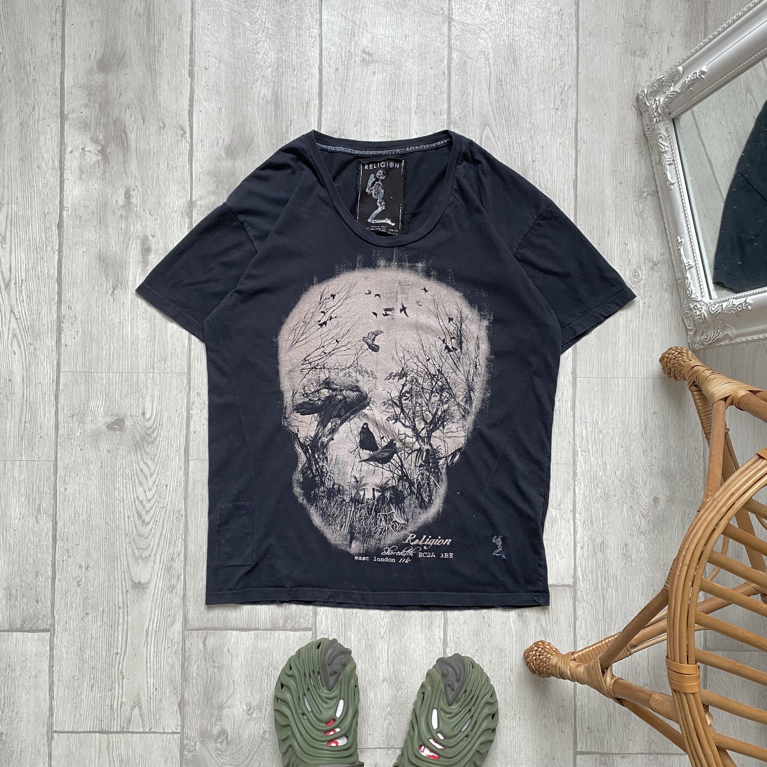 Allsaints 💀 Religion Horror print t shirt skull Allsaint style Size US M / EU 48-50 / 2 - 1 Thumbnail