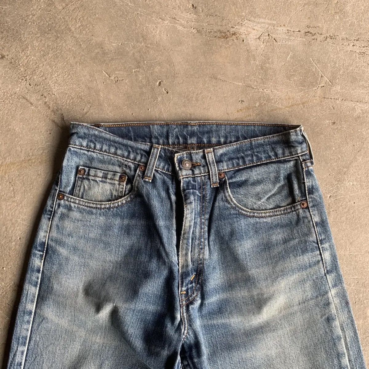 Levi's Vintage Levi’s 512 Blue Wash Jeans Distressed Denim Pants Size US 28 / EU 44 - 2 Thumbnail