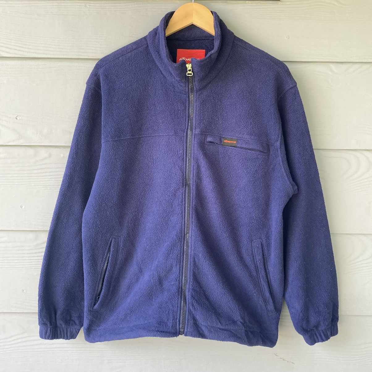 Vintage Vintage Nordica Blue Blank Fleece Sweater Size US L / EU 52-54 / 3 - 1 Thumbnail