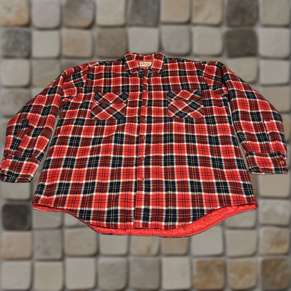 Vintage VINTAGE Sports Afield Quilted Flannel Plaid Shirt Jacket Men XXL Red Lined Size US XXL / EU 58 / 5 - 1 Thumbnail