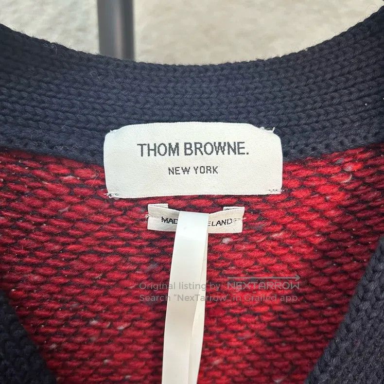 Thom Browne Thom Browne Marine Elements Red and Blue Four-Stripe Wool Size US M / EU 48-50 / 2 - 3 Thumbnail