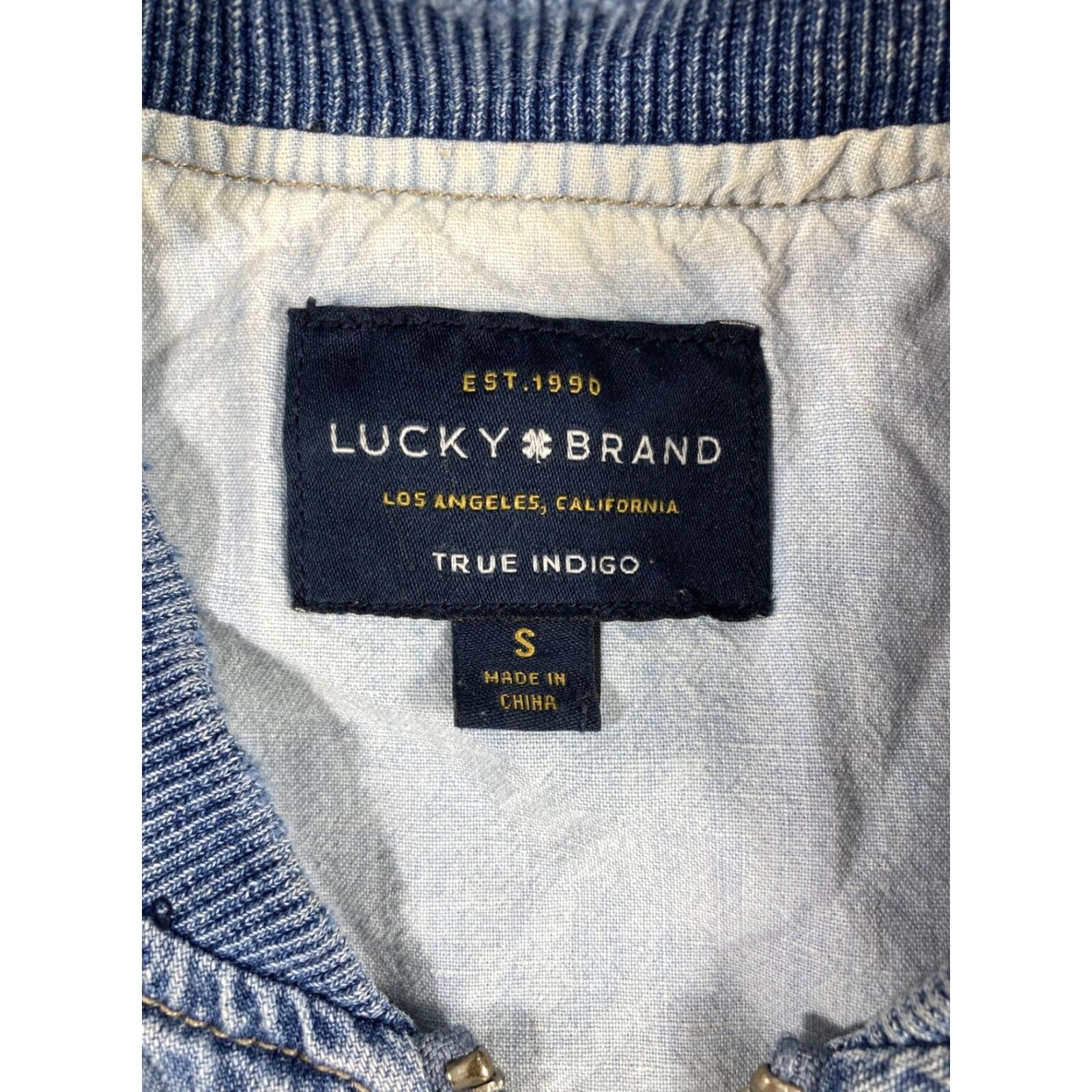 Lucky Brand VINTAGE Lucky Brand Denim Jacket Women's Small Blue Full Zip Size 28" / US 6 / IT 42 - 6 Thumbnail