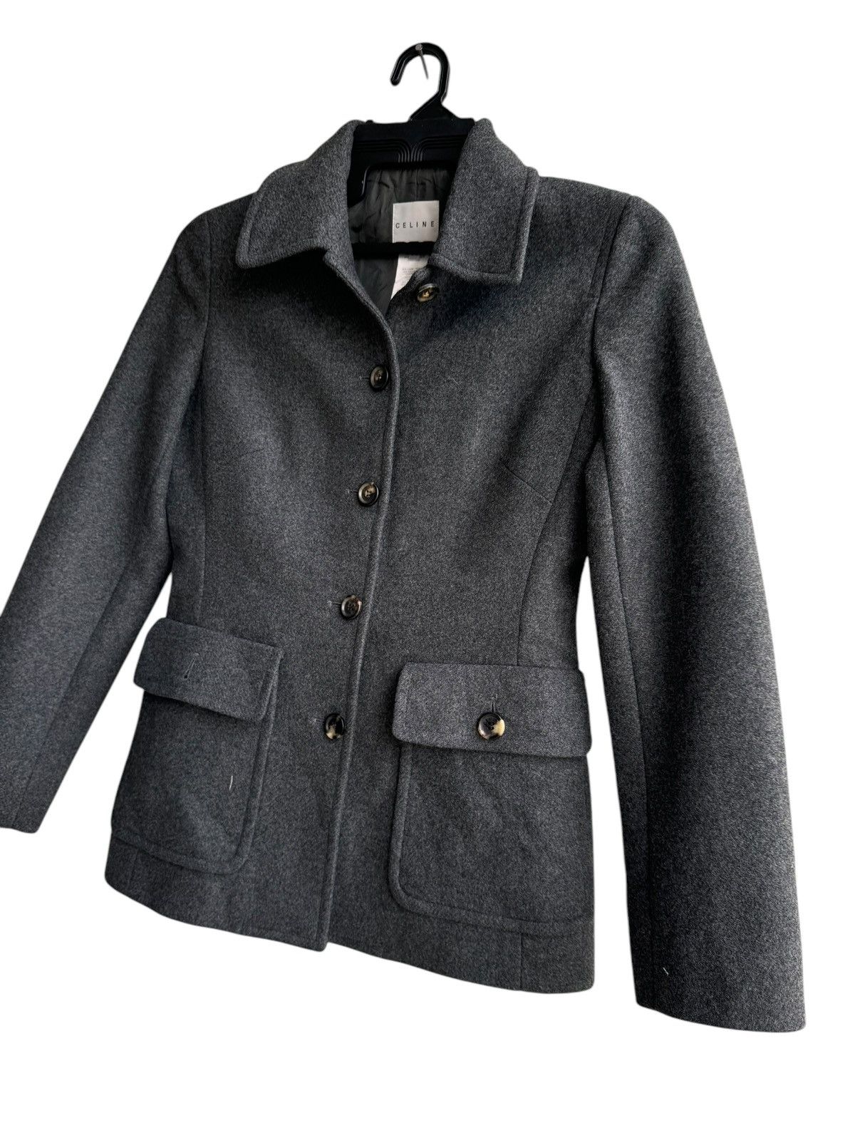 Celine 🔥 Designer Celine Coats Wool Jacket Women Size S / US 4 / IT 40 - 12 Thumbnail