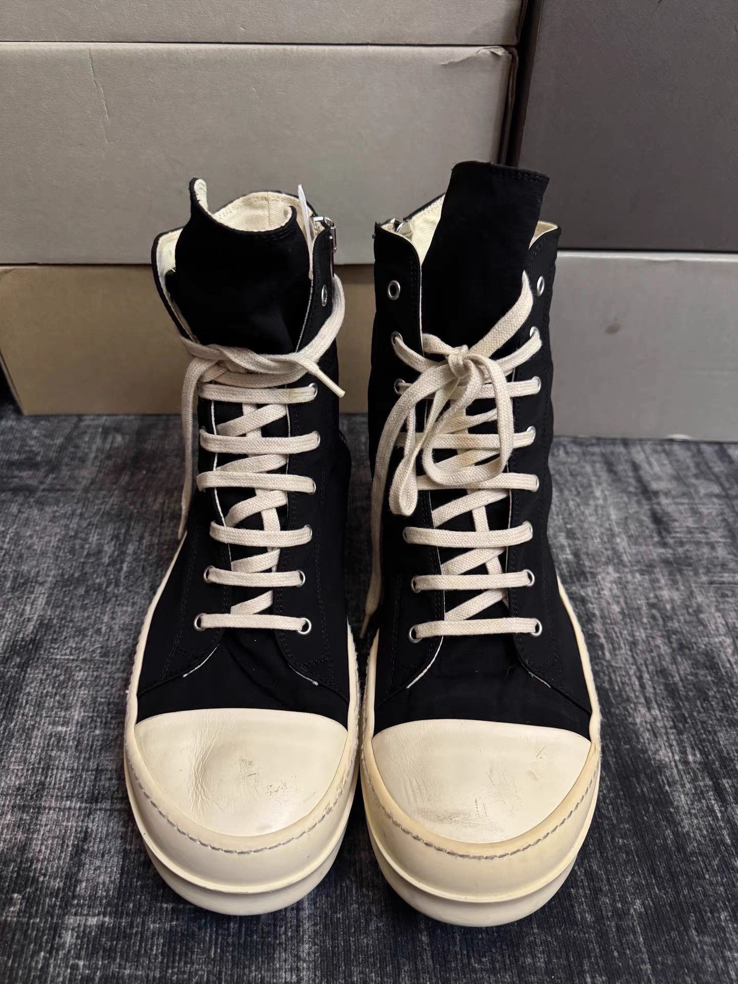 Rick Owens Rick Owens DRKSHDW Satin High Top Size US 12 / EU 45 - 2 Thumbnail