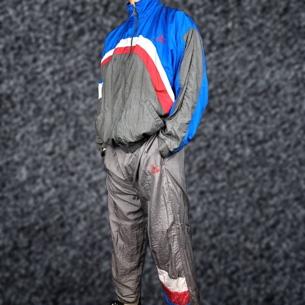 Le Coq Sportif Le Coq Sportif Track Jacket Track Pants 90s Vintage Mens Nylon Tracksuit L Blue Mens Size 42R - 1 Thumbnail