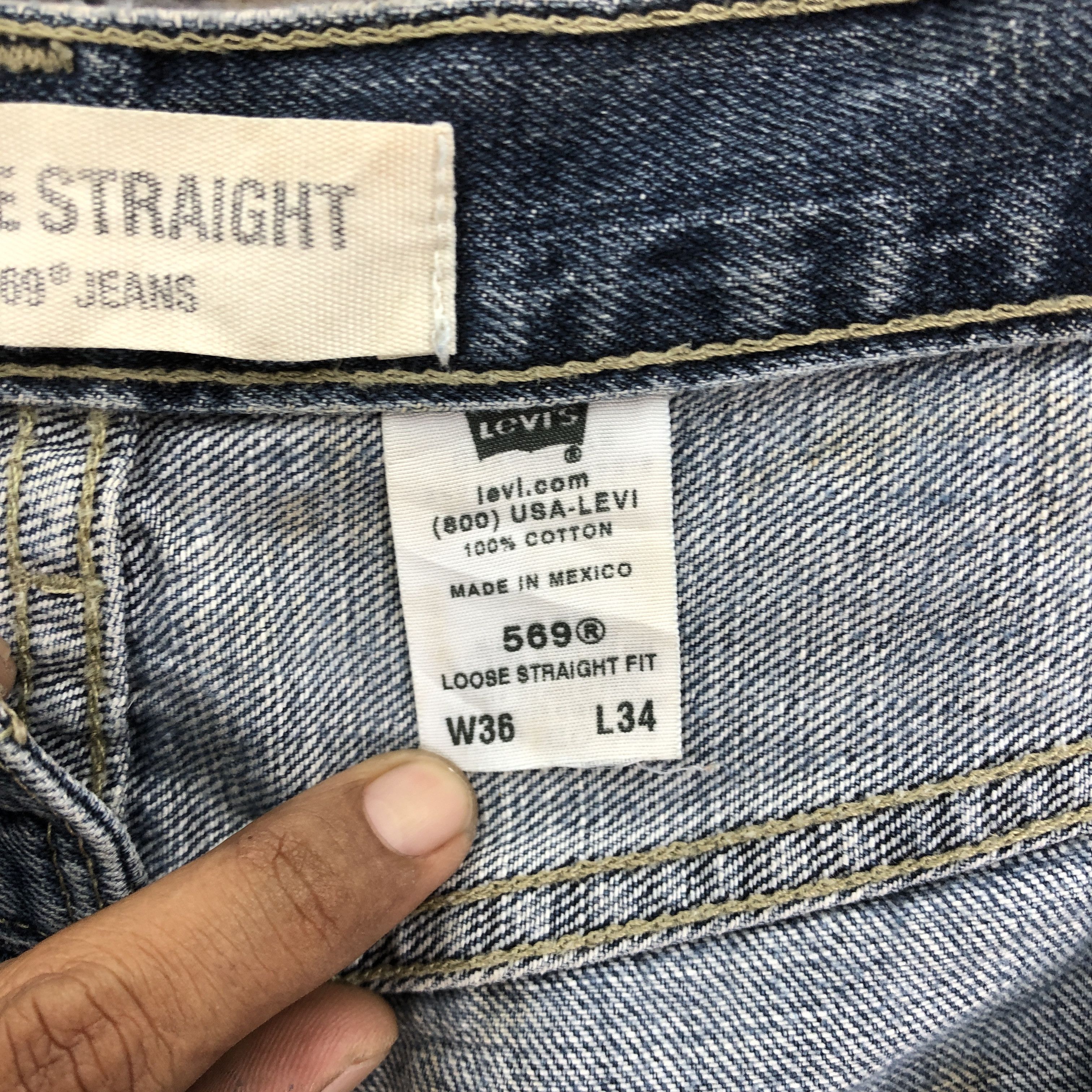 Levi's × Vintage Vintage Y2K Levis 569 Baggy Loose Jeans Levi's Faded Denim Size US 36 / EU 52 - 11 Thumbnail