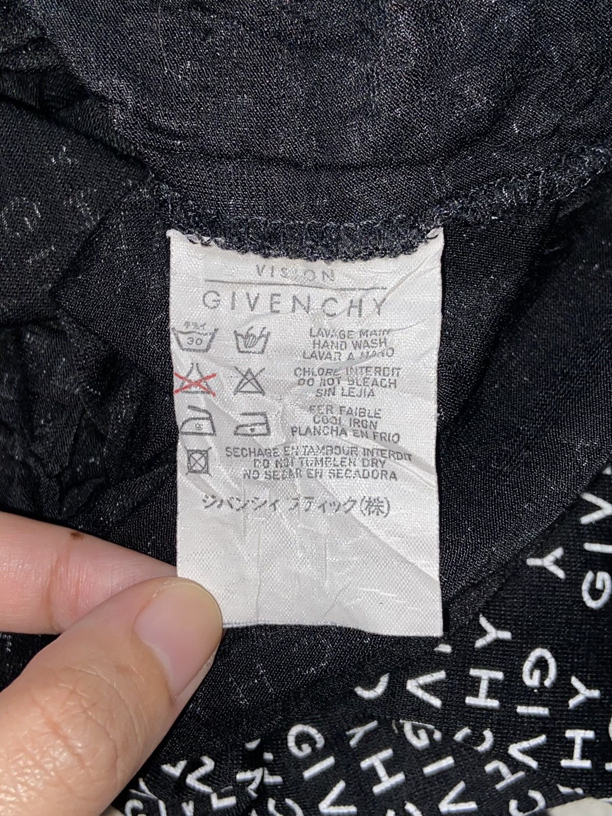 Givenchy GIVENCHY Black Motive T-shirt Size US XS / EU 42 / 0 - 12 Thumbnail