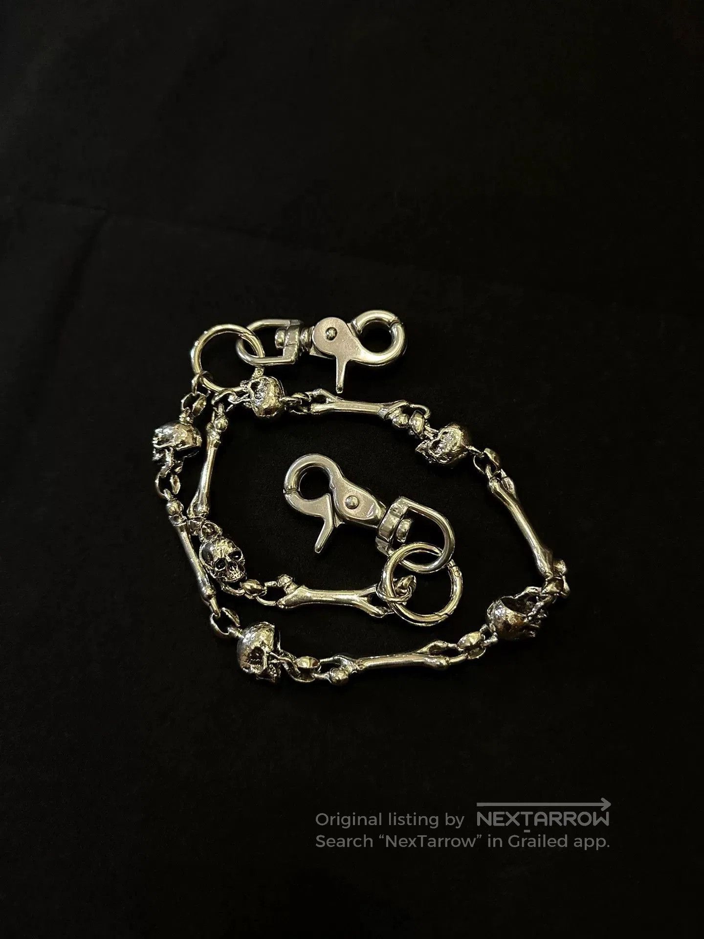 Vintage vintage 90s skull chain wallet chain. Size ONE SIZE - 8 Thumbnail