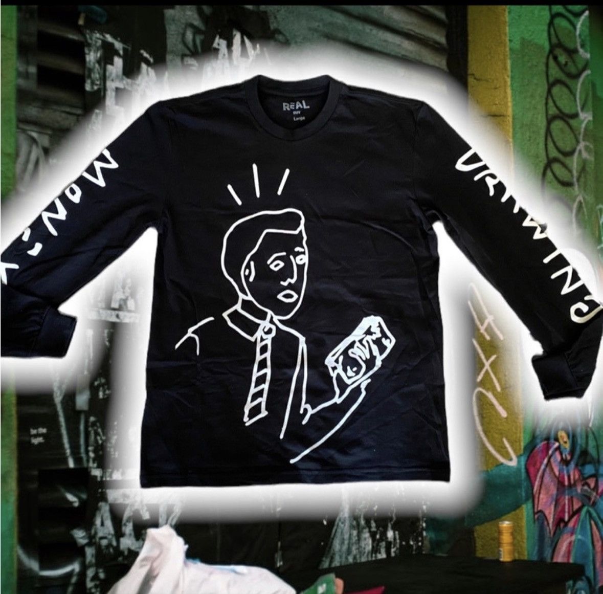 Handmade 🆕 TRouBLe 😈 AnDReW "MoNeY TaLKs" LoNG SLeeVe TeE 👻 Size US M / EU 48-50 / 2 - 1 Preview