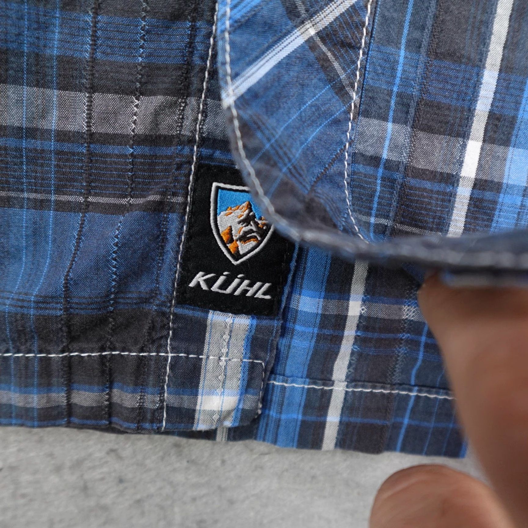 Vintage Kuhl Shirt Men XL Blue Plaid Suncel Button Up Hiking Outdoors Short Sleeve Size US XL / EU 56 / 4 - 4 Thumbnail