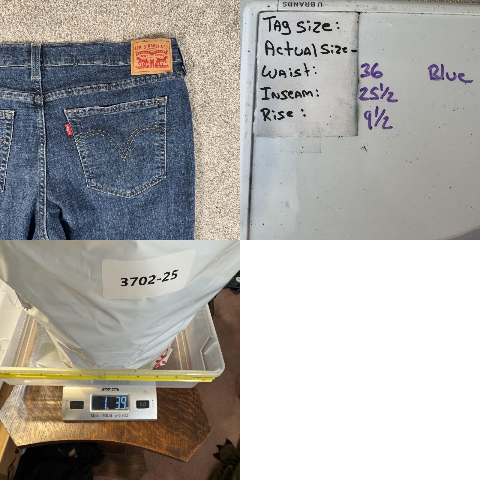Levi's Levi's Boyfriend Jeans Womens 32 Blue Distressed Ripped Cropped Tapered Mid Rise Size 24" / US 00 / IT 34 - 9 Thumbnail