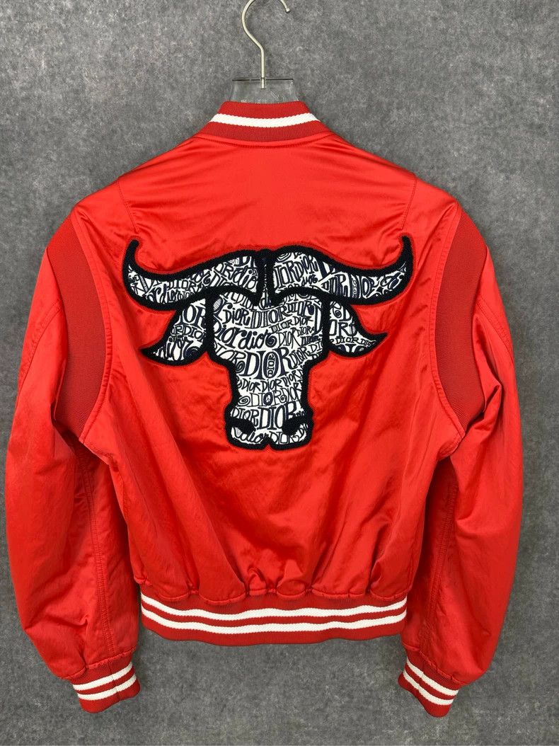 Dior Silk back bull embroidery pattern on the chest jacket