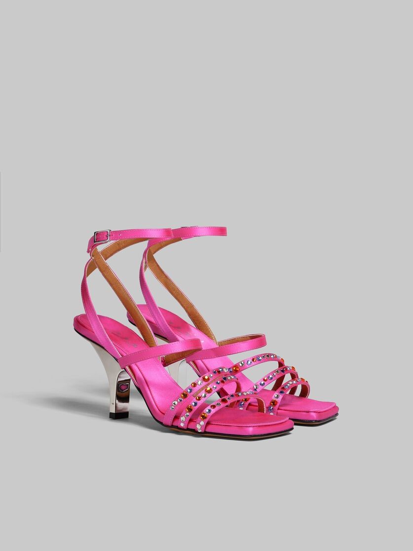 Marni o1w1db10125 Satin Strappy Sandals in Fuchsia Size US 9 / IT 39 - 2 Thumbnail