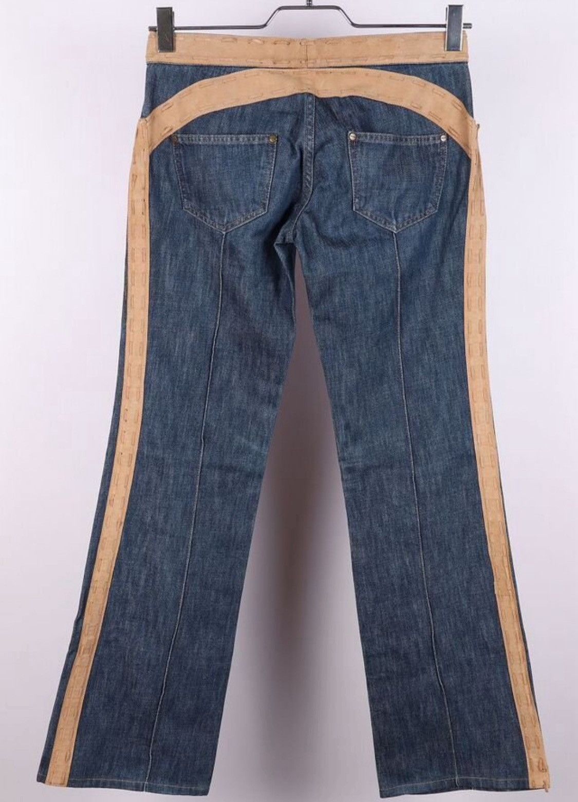 Alexander McQueen Alexander McQueen 2005 Cowboy Belt Detail Denim Jeans Size 28" / US 6 / IT 42 - 2 Thumbnail