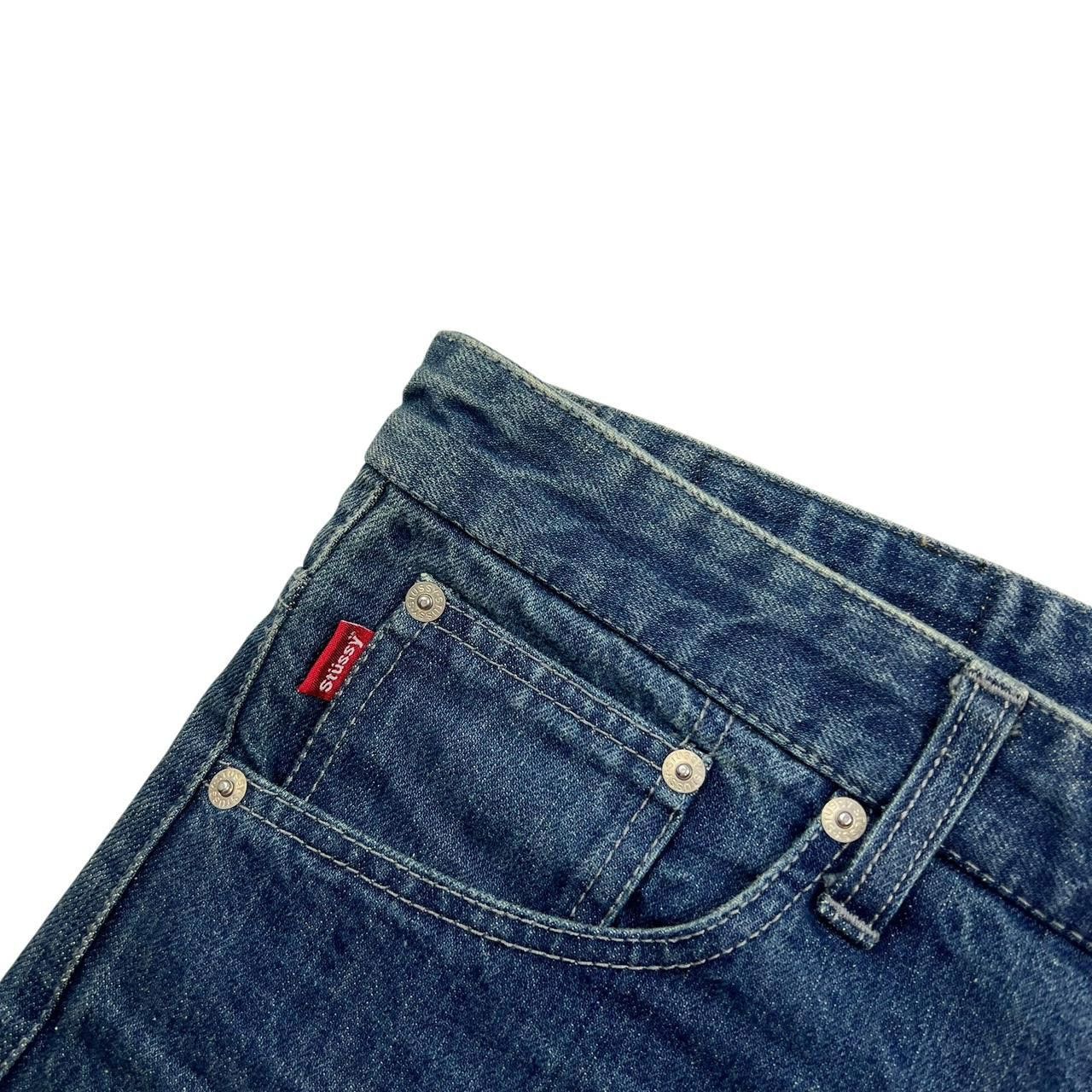 Stussy Vintage 2000s Stussy Crown Logo Denim Shorts Jorts Waist 38 Size US 38 / EU 54 - 5 Thumbnail
