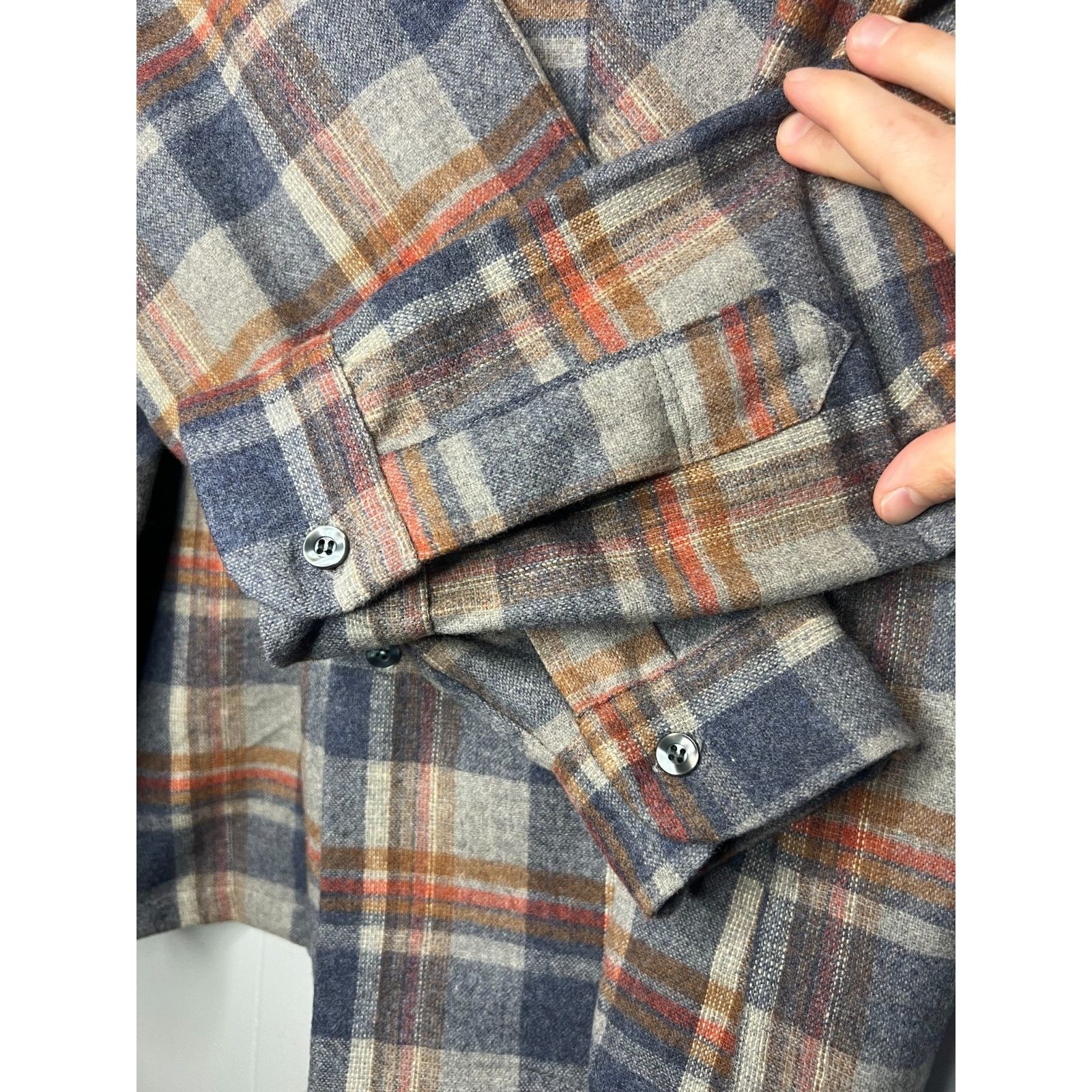 Pendleton Vintage Pendleton Plaid 100% Virgin Wool Brown Board Shirt M Size US XL / EU 56 / 4 - 5 Thumbnail