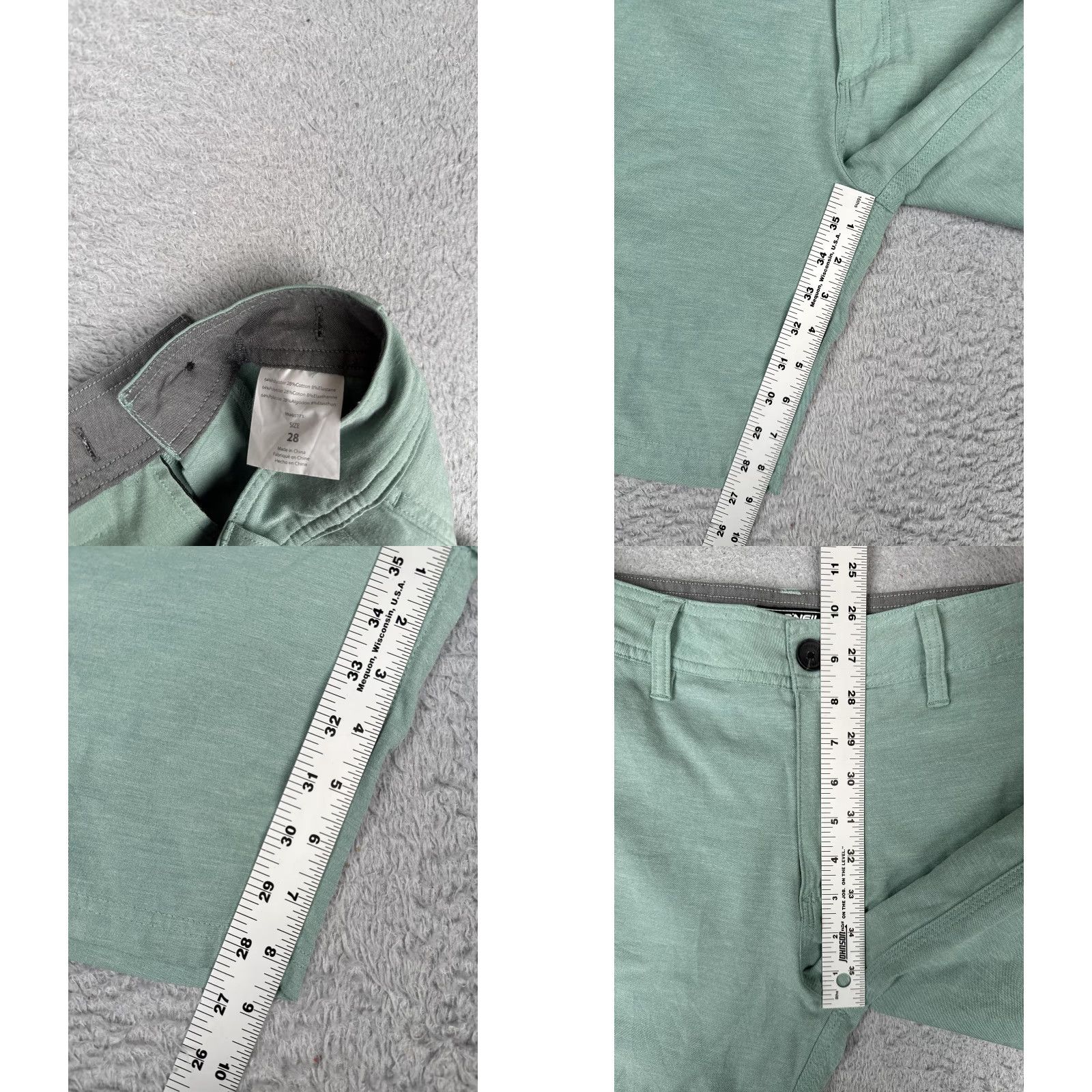 O'Neill O'Neill Mens 28 Green Hybrid Chino Quick Dry Stretch 8.5 Inseam Casual Shorts Size US 28 / EU 44 - 8 Thumbnail