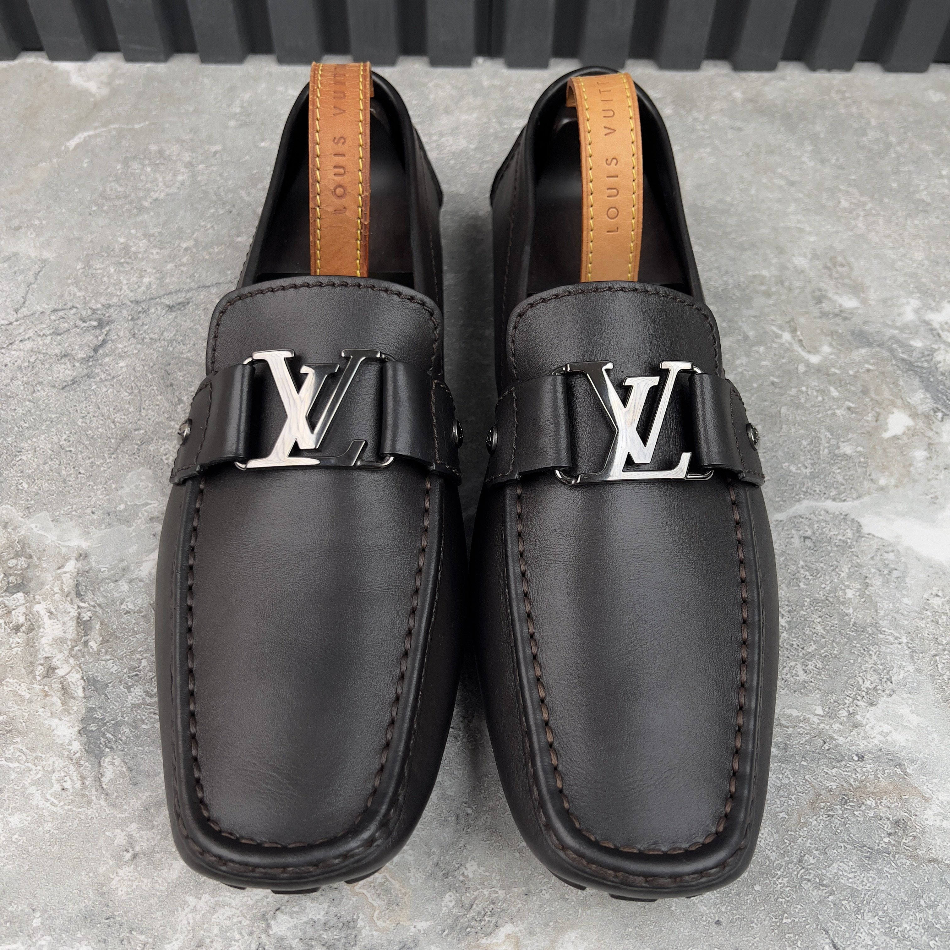 Louis Vuitton Monte Carlo Moccasins Dark Brown Leather Size US 11 / EU 44 - 2 Thumbnail