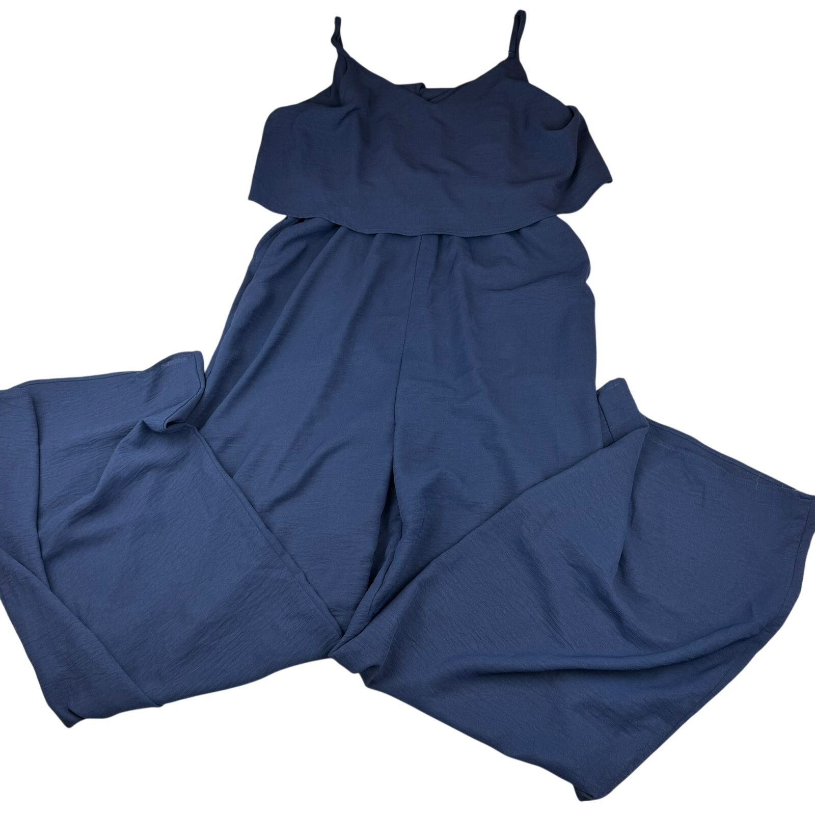 Other Gilli Navy Blue Wide Leg Jumpsuit Size L NWT Size 32" / US 10 / IT 46 - 1 Thumbnail