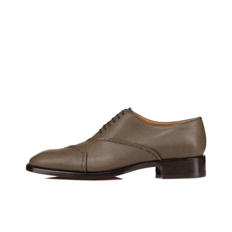Christian Louboutin o1s1wg111224 Boabi Flat Calf Petit Grain in Brown Size US 8 / EU 41 - 2 Thumbnail