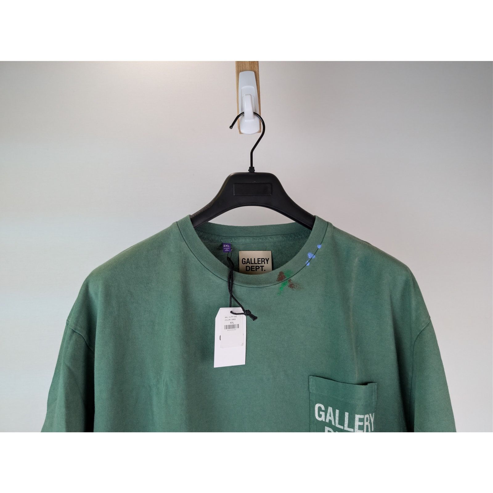 Gallery Dept. o1rshd1 Vintage Logo Painted T-Shirt in Green XX-Large Size US XXL / EU 58 / 5 - 3 Thumbnail
