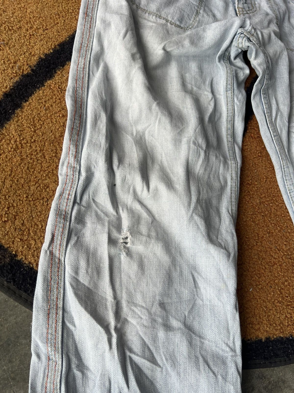 Other 🔥Vintage Cube Sugar Buckle Distressed Denim Size US 29 - 13 Thumbnail