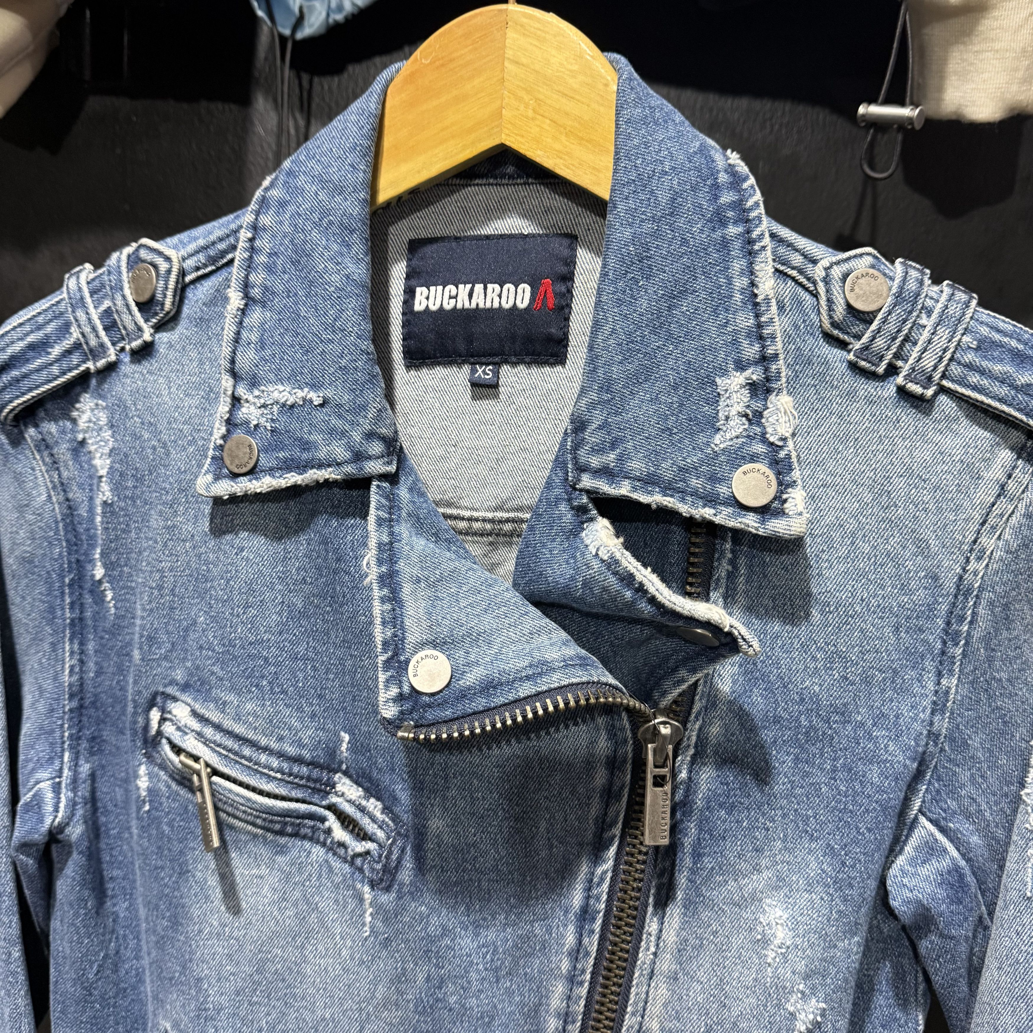 Japanese Brand Buckaroo Denim Biker Jacket Size US XS / EU 42 / 0 - 6 Thumbnail