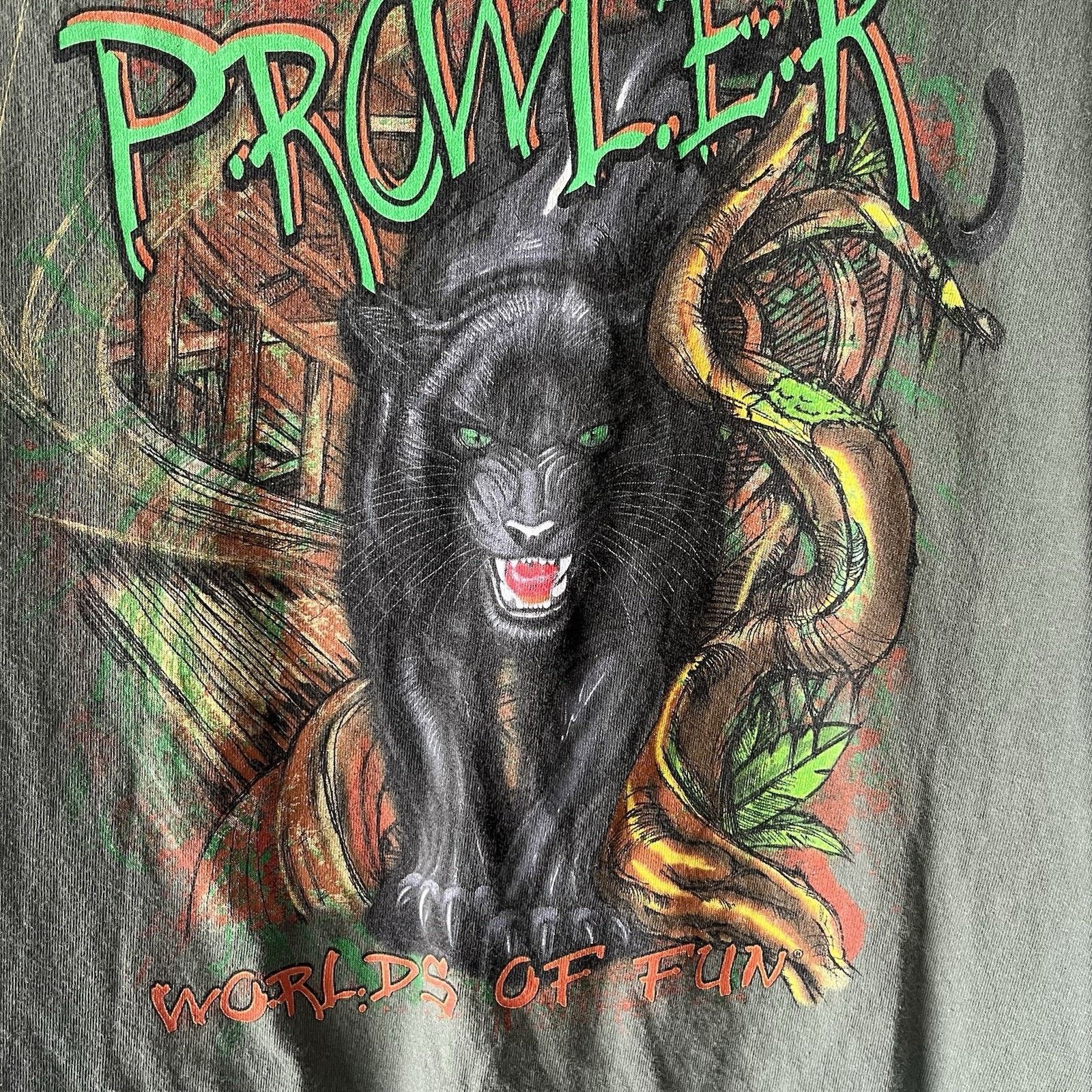 Gildan Vintage Black Panther Nature Theme Park Green Tshirt Mens S Size US S / EU 44-46 / 1 - 3 Thumbnail