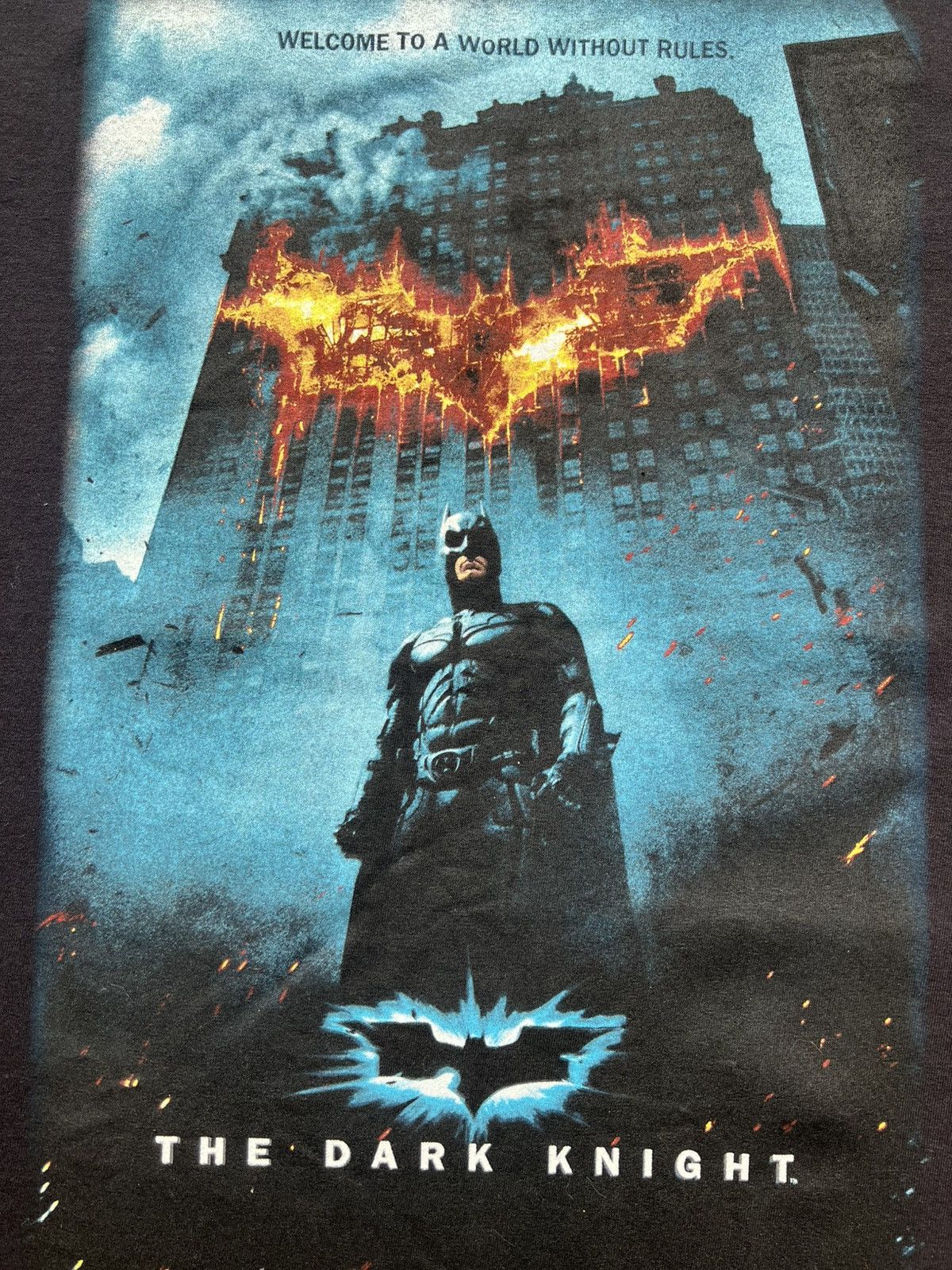 Vintage 2008 The Dark Knight Movie Poster Promo Tee Shirt Batman Size US L / EU 52-54 / 3 - 4 Thumbnail