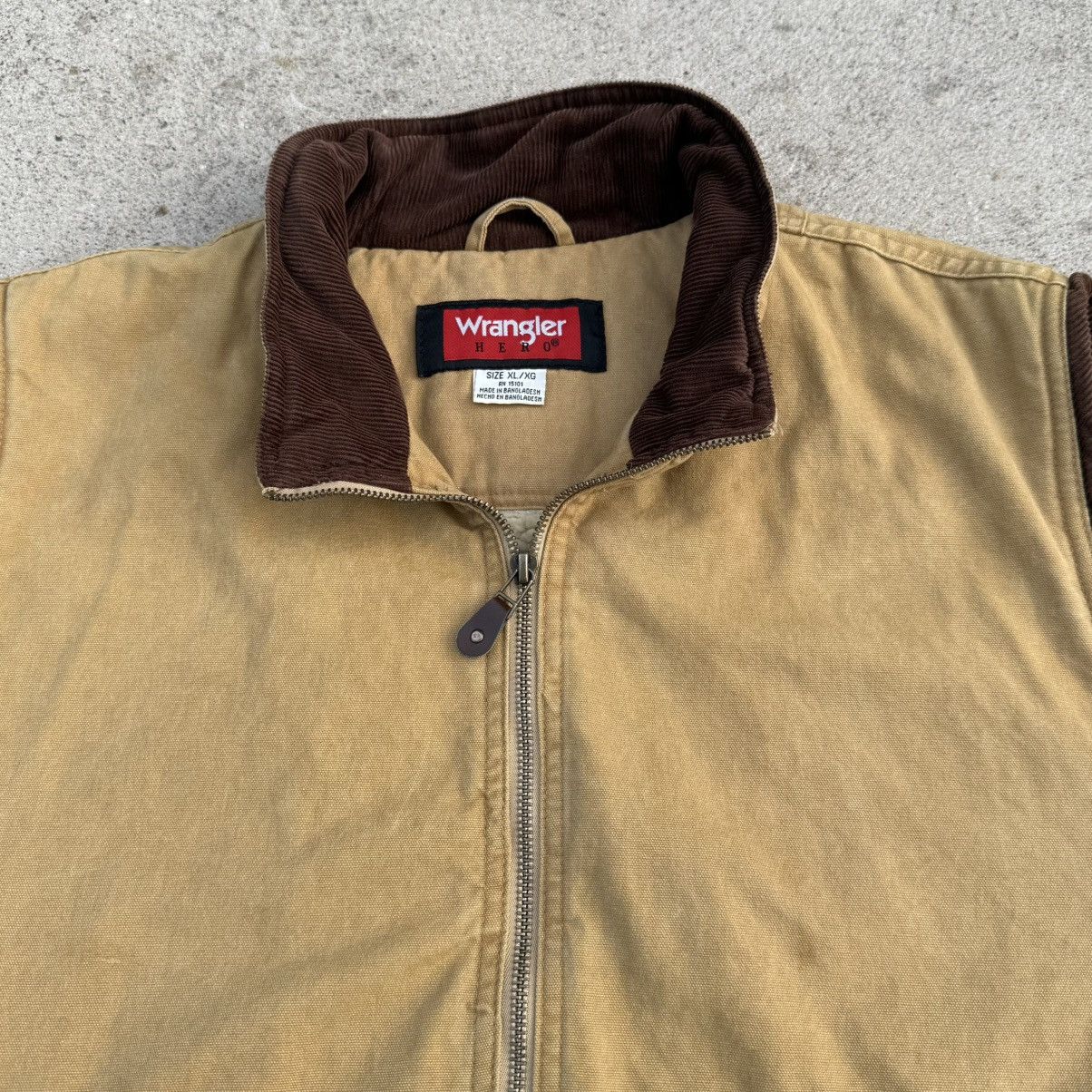 Wrangler Wrangler Hero Canvas Vest Brown Corduroy Trim Sherpa Lining Size US XL / EU 56 / 4 - 2 Thumbnail