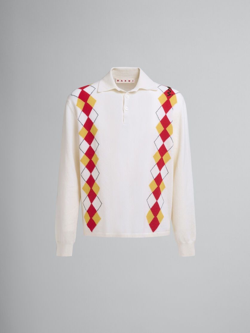 Marni o1f1d3z0326 Long Sleeve Polo Shirt in Multicolor Size US S / EU 44-46 / 1 - 1 Thumbnail