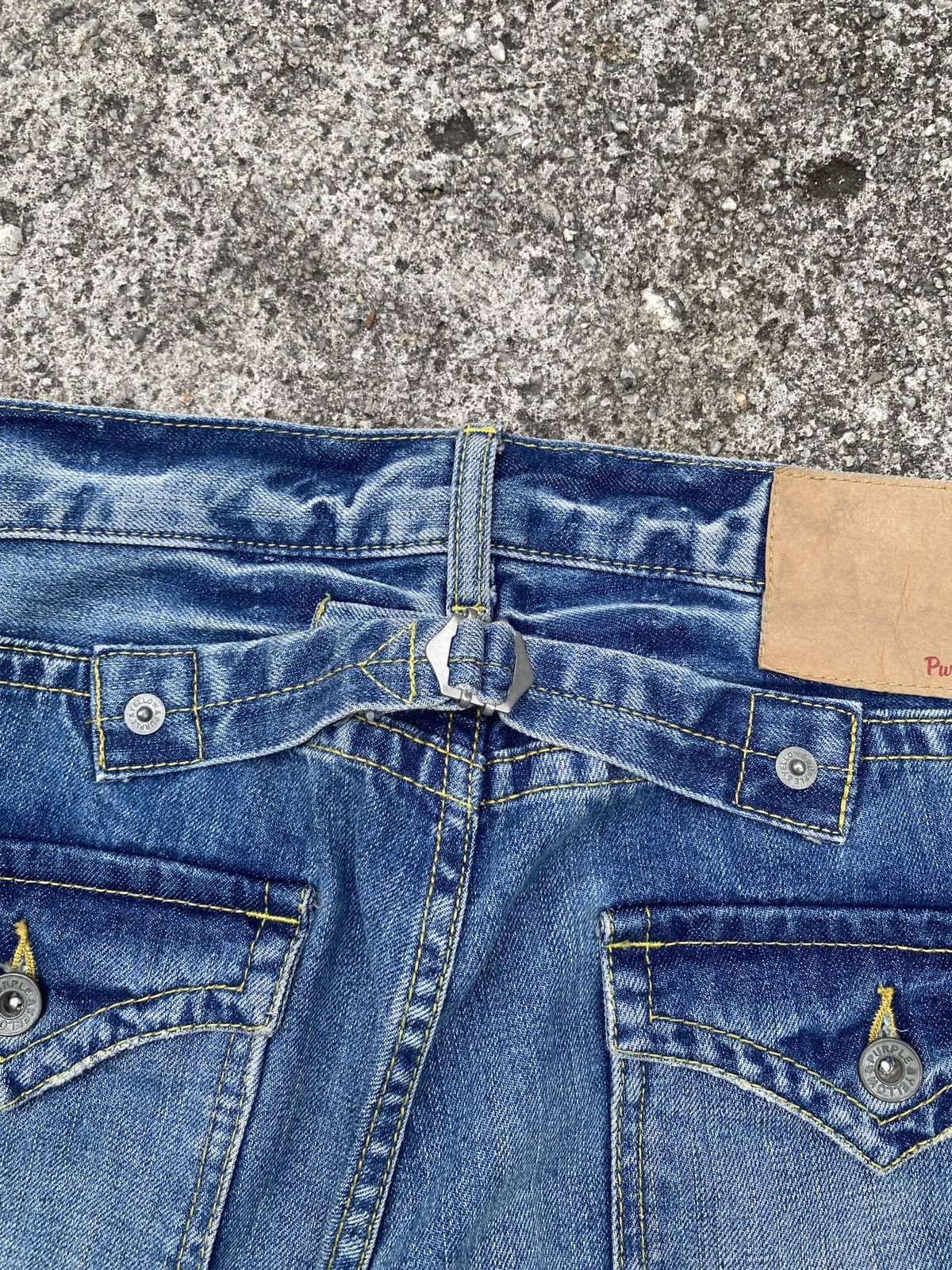 Japanese Brand × Tornado Mart Purple & Yellow Japan Patches Flare Jeans Size US 30 / EU 46 - 13 Thumbnail