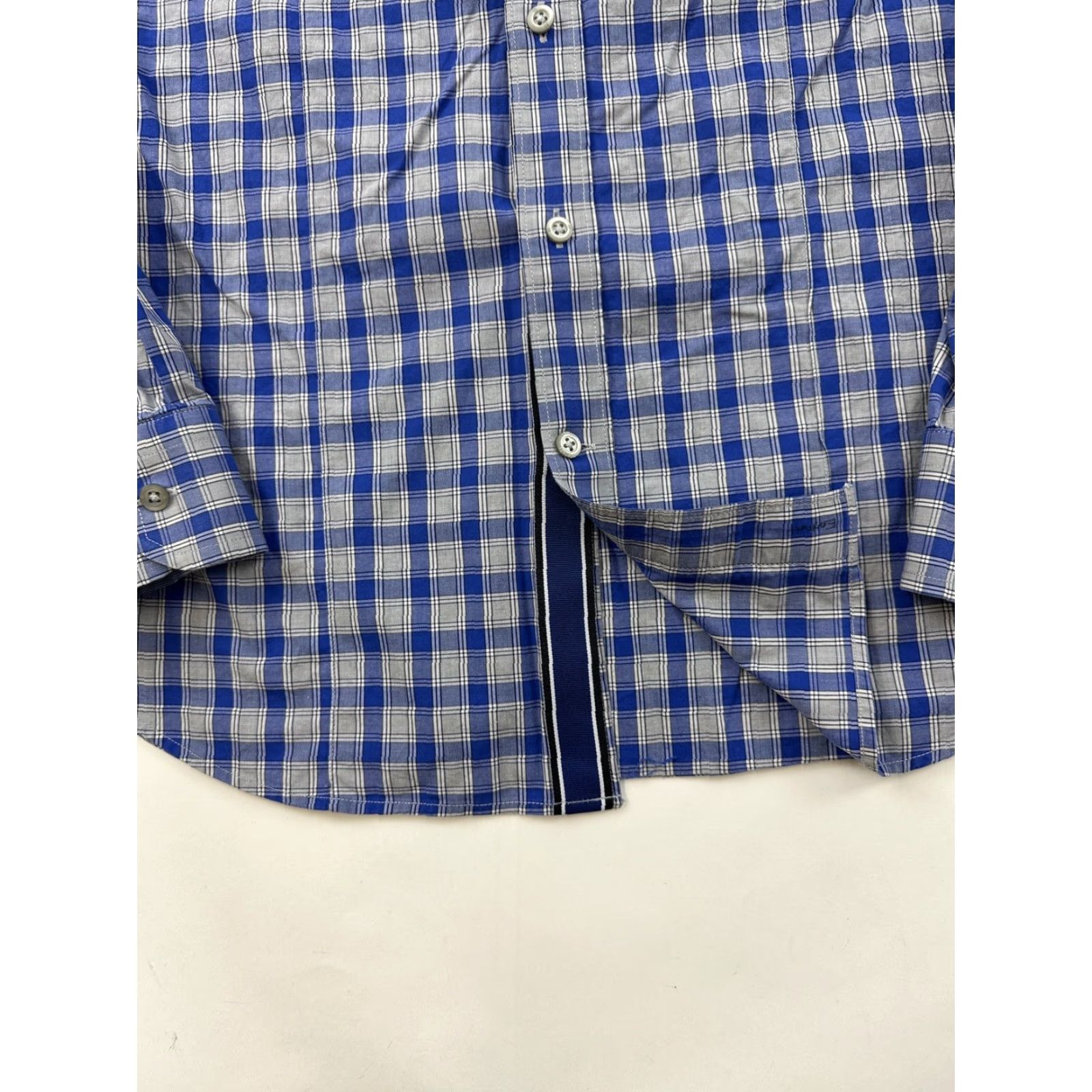 Banana Republic Banana Republic Shirt Men's Medium Blue Plaid Button-Up Long Sleeve Slim Fit Size US M / EU 48-50 / 2 - 2 Thumbnail