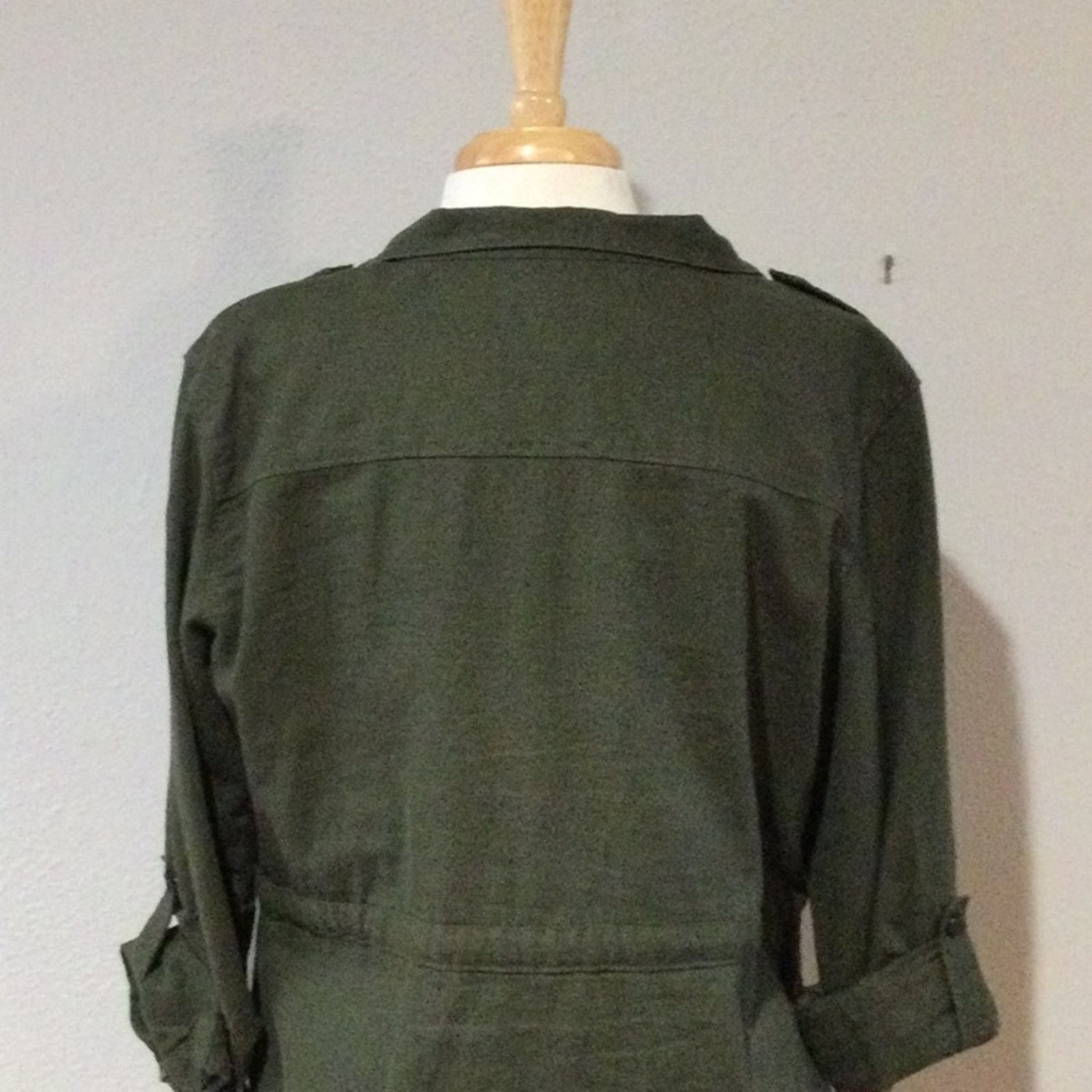 Sanctuary Sanctuary Army Green Rolltab Sleeve Lightweight Jacket Sz M Size M / US 6-8 / IT 42-44 - 10 Thumbnail
