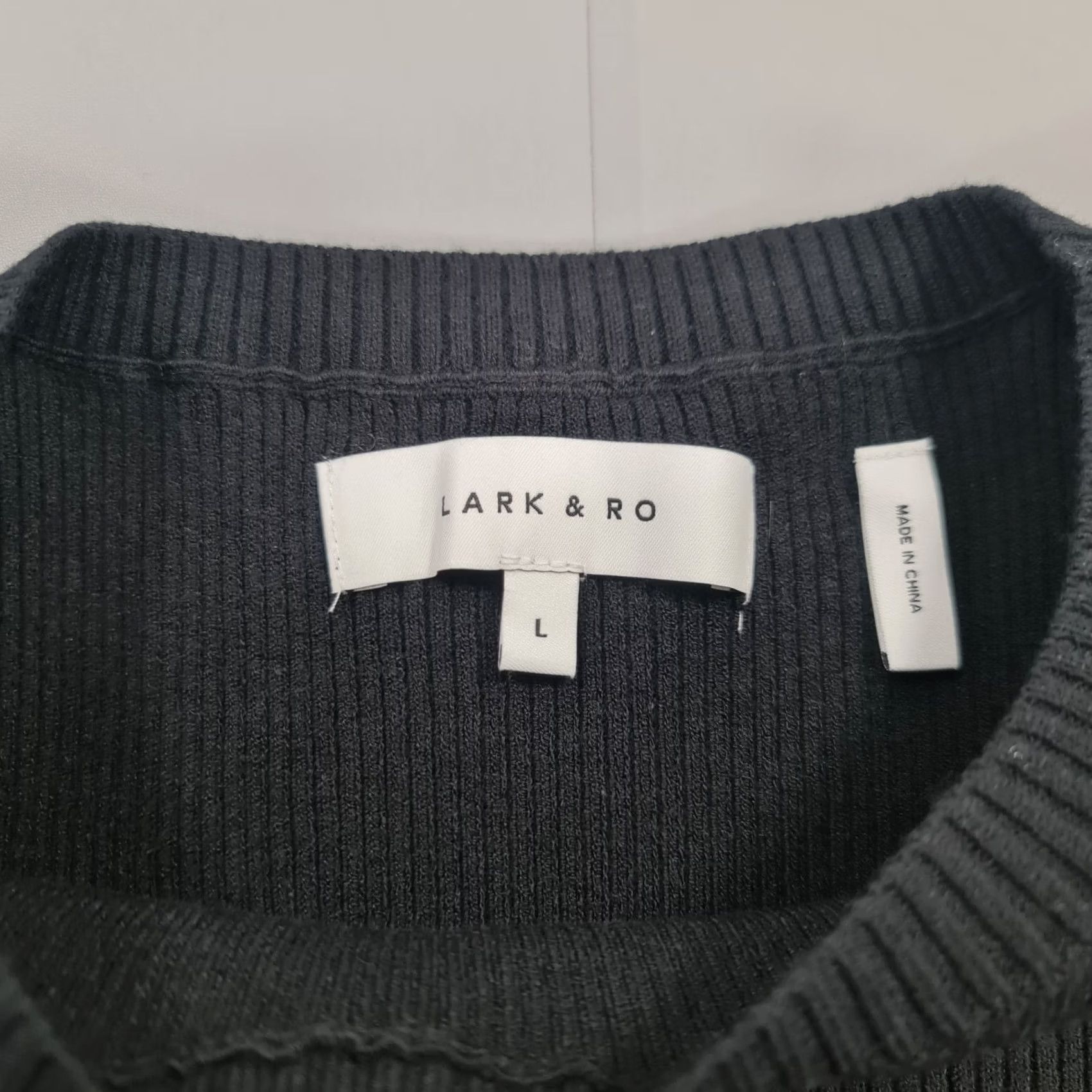 Vintage Lark & Ro Womens Jumper Black Large Long Sleeve Rib Knit Pullover Size L / US 10 / IT 46 - 3 Thumbnail
