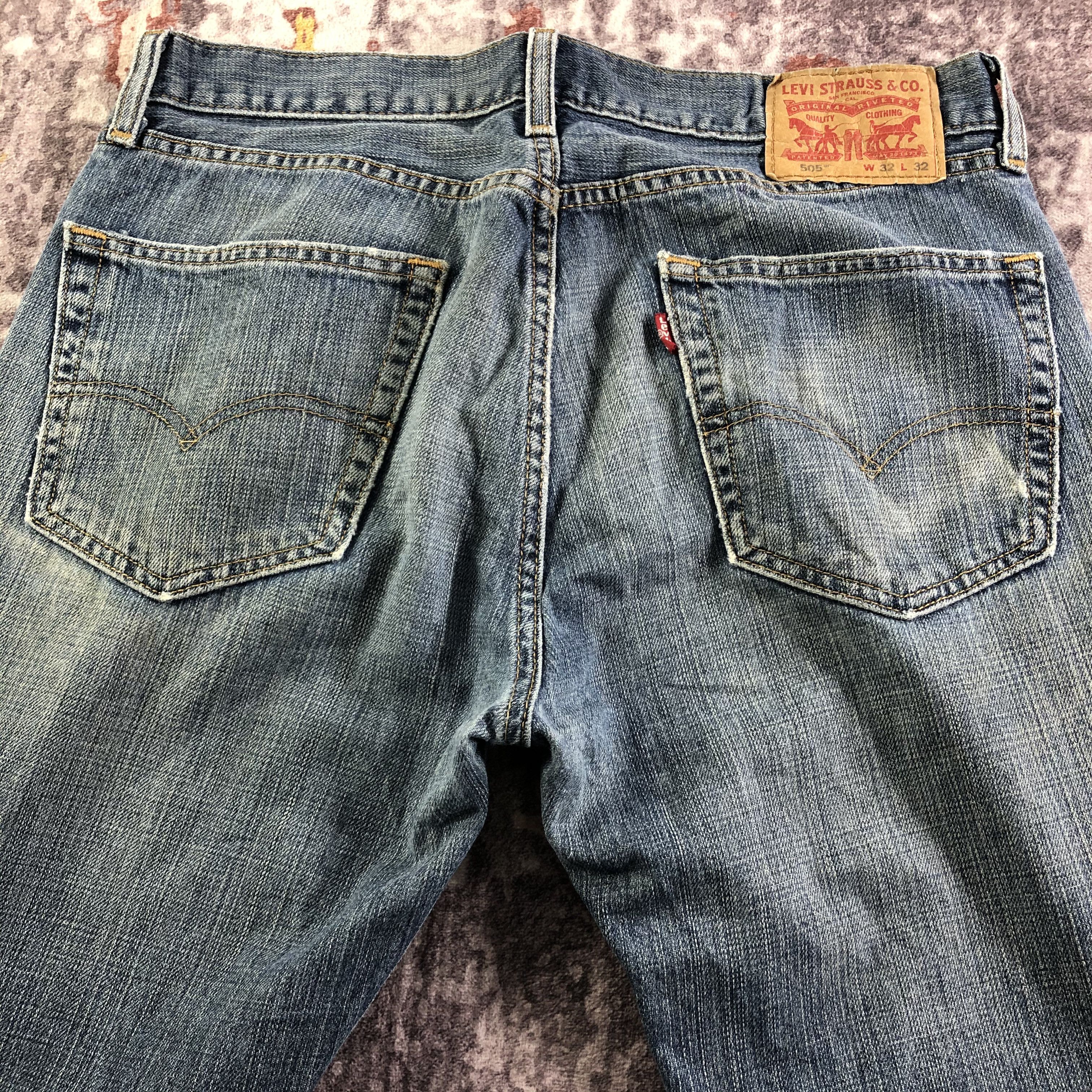 Levi's × Vintage Vintage Blue Wash Levis 505 Jeans-JM3467 Size 33" - 4 Thumbnail