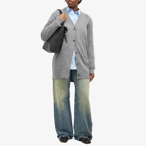 Marni o1f1d3z0326 Long Sleeve Knitted Cardigan in Grey Size XL / US 12-14 / IT 48-50 - 4 Thumbnail