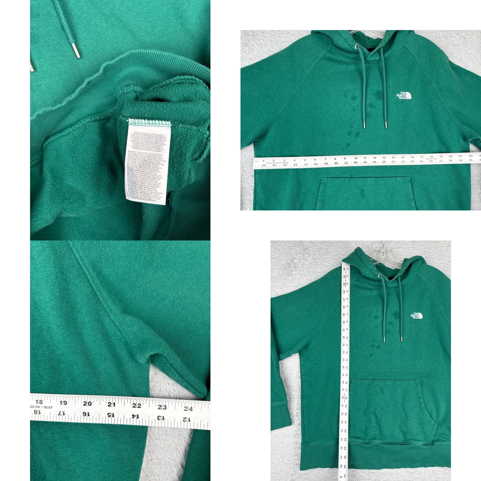 The North Face The North Face Hoodie Womens L Green Logo Cotton Blend Pockets Stains Vintage No N/A Size L / US 10 / IT 46 - 8 Thumbnail